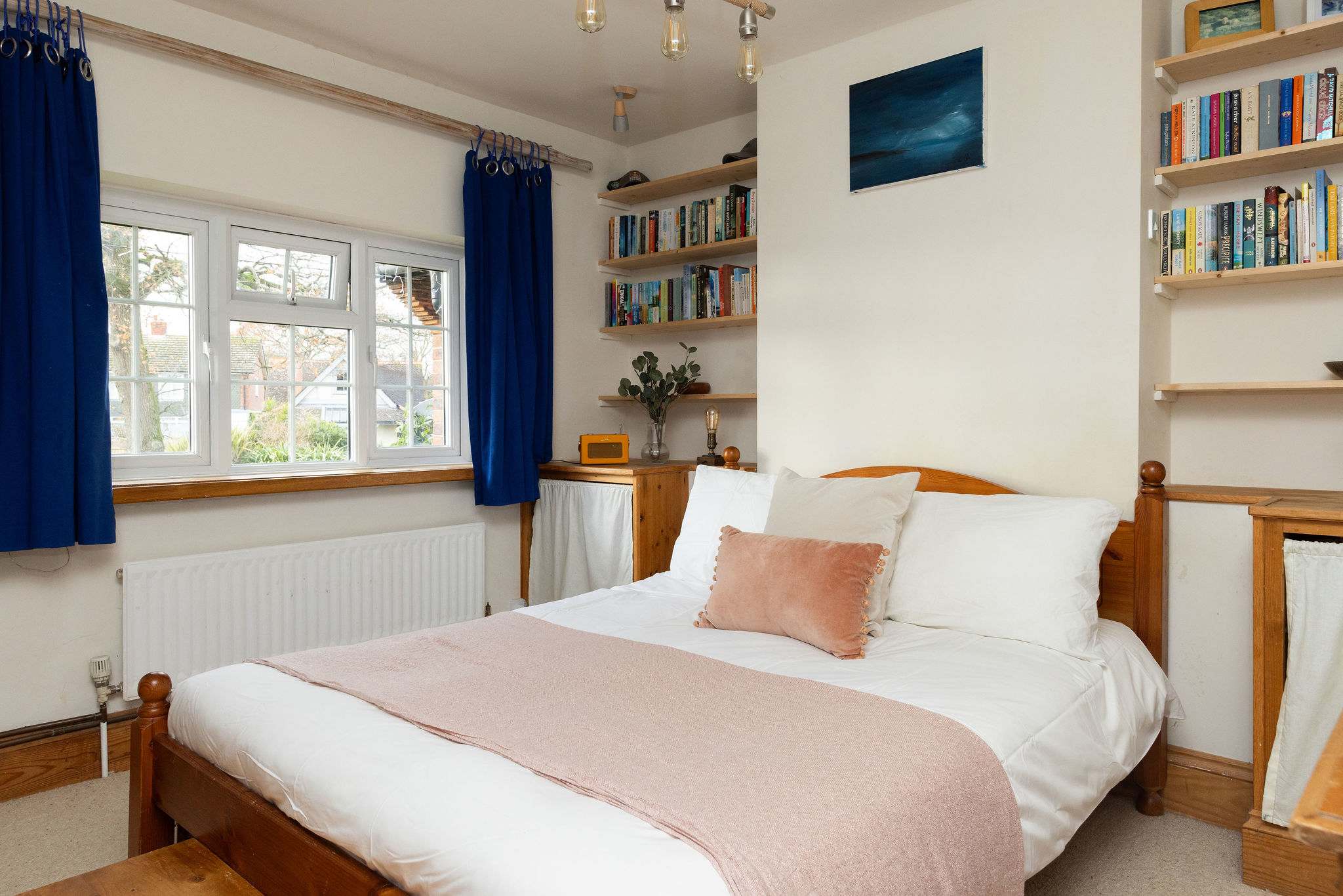 First-floor double bedroom overlooking the gardens