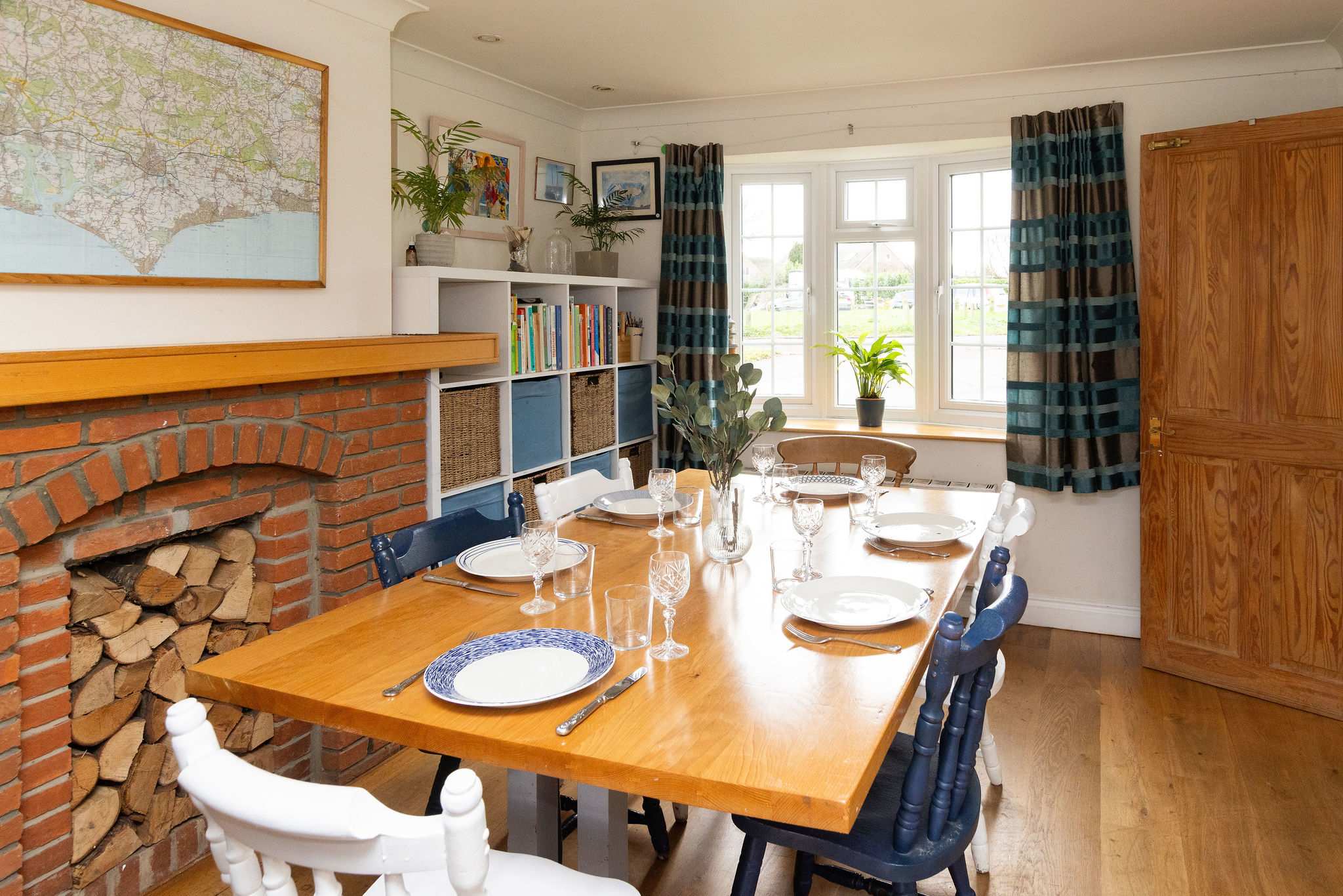 Dining space with garden outlook