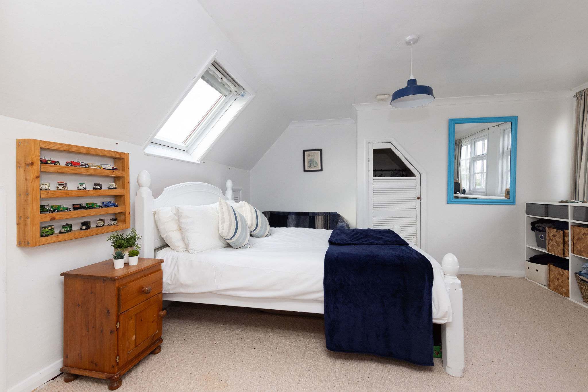 Top-floor double bedroom with peaceful outlook