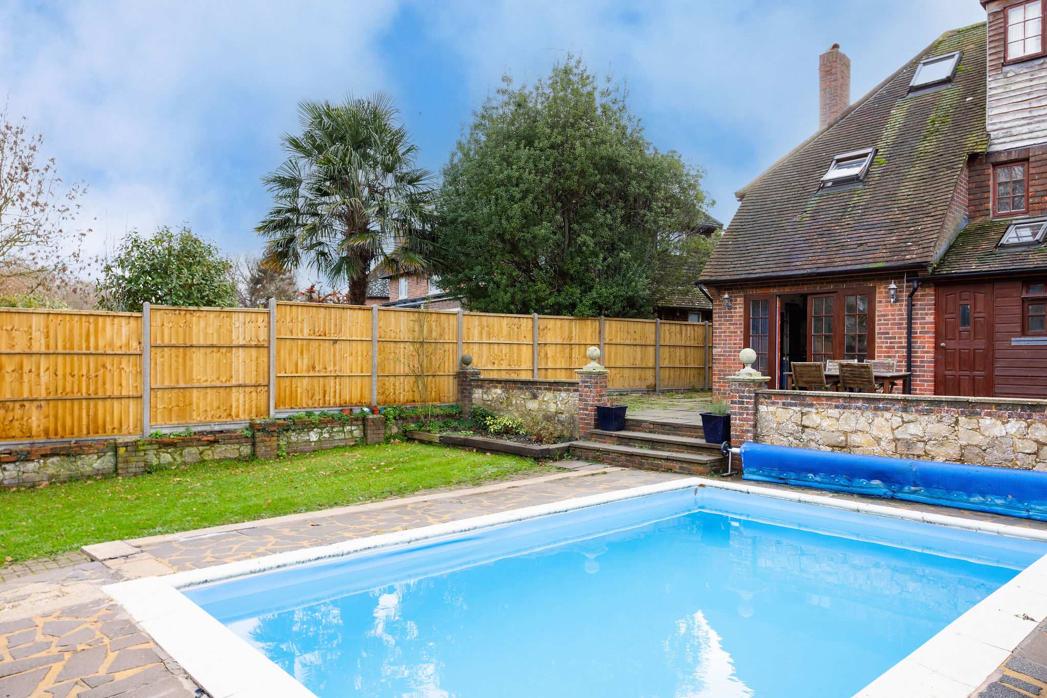 Poolside area for summer days outdoors