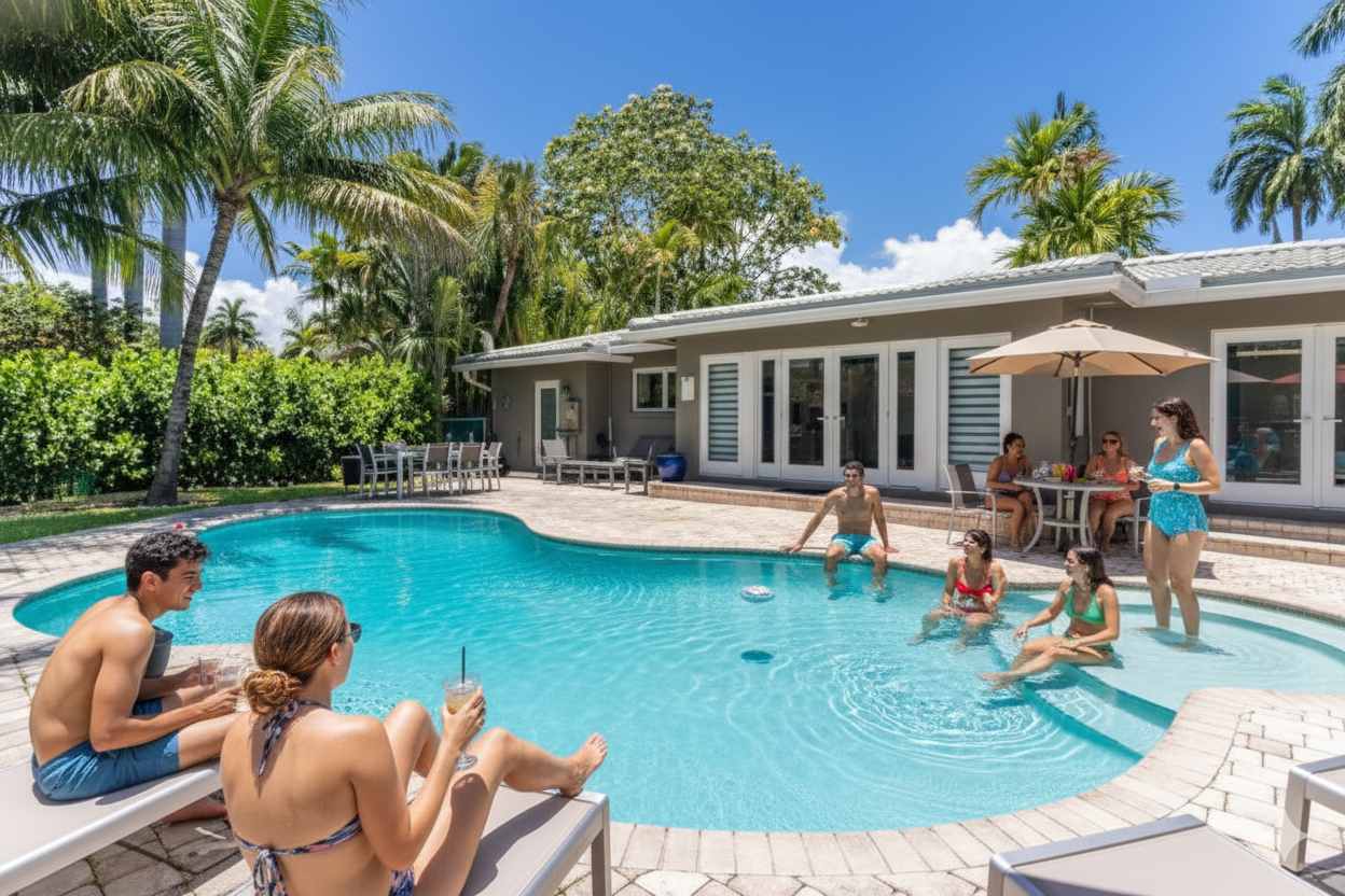 Luxury 3BRs Home 4mins to Ocean with Heated Pool