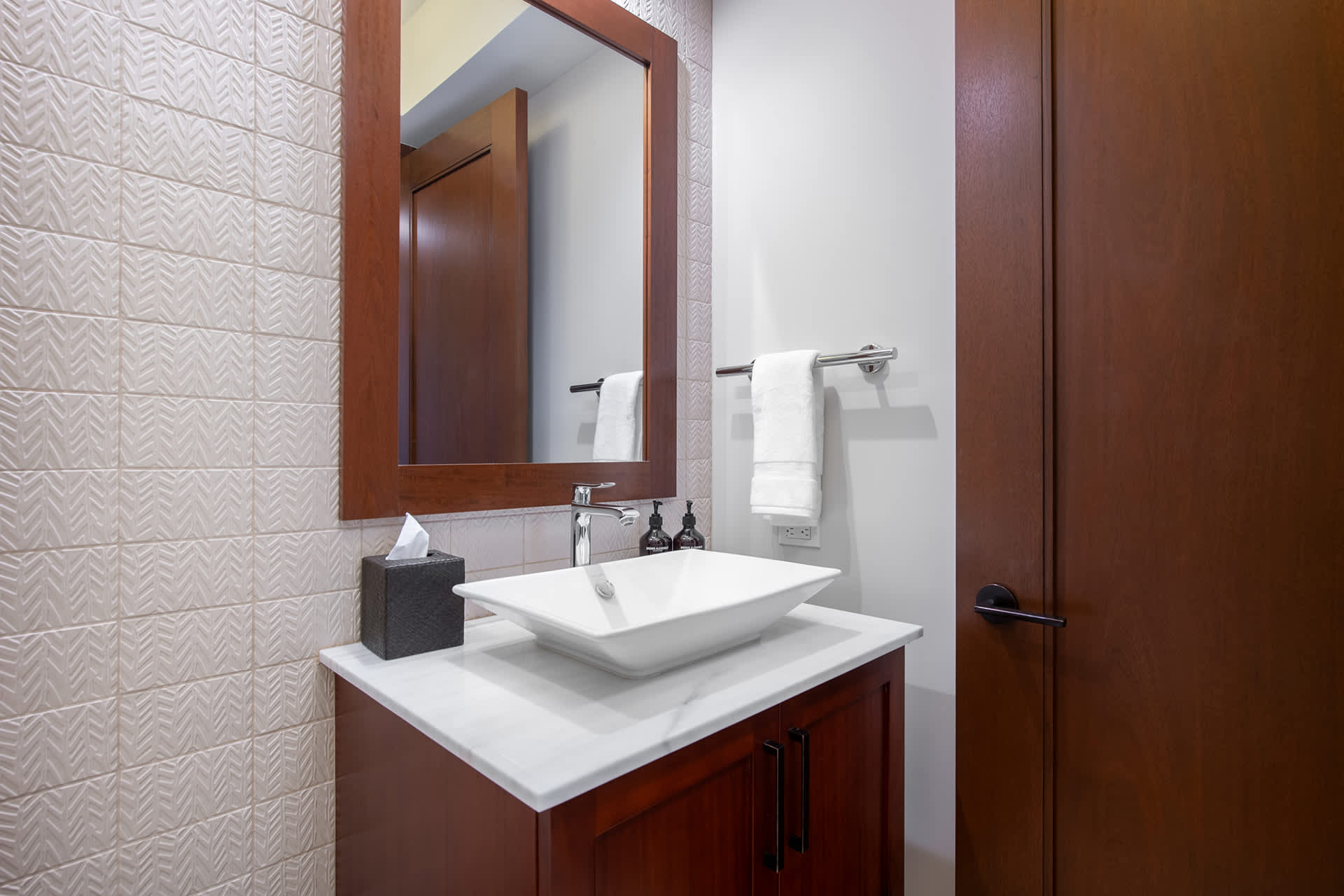 Powder Room (Half Bathroom) | Hale Nanea at Residences of Laulea, Big Island, Hawaii, by Luxus Vacation Properties