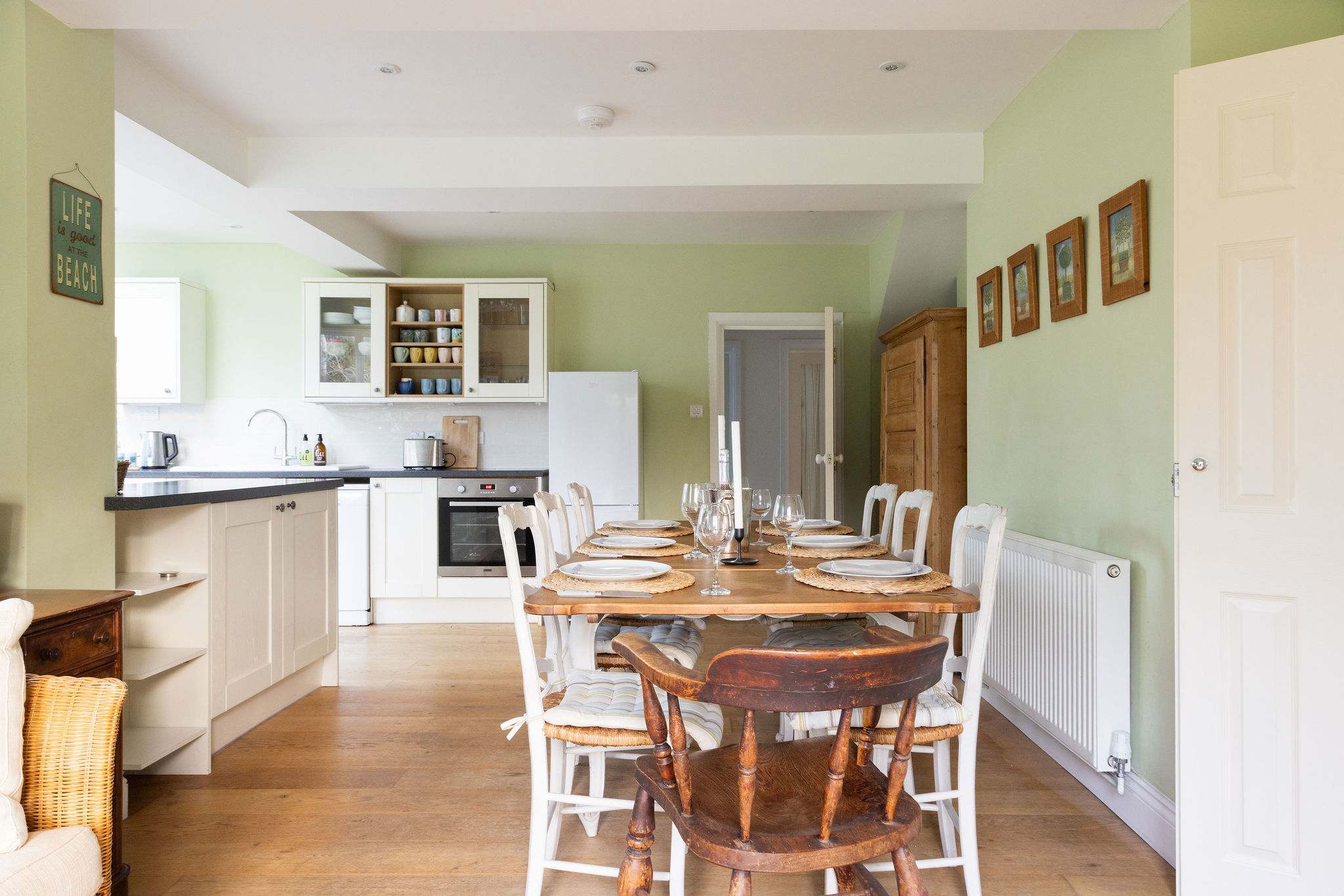 Large table seating everyone comfortably