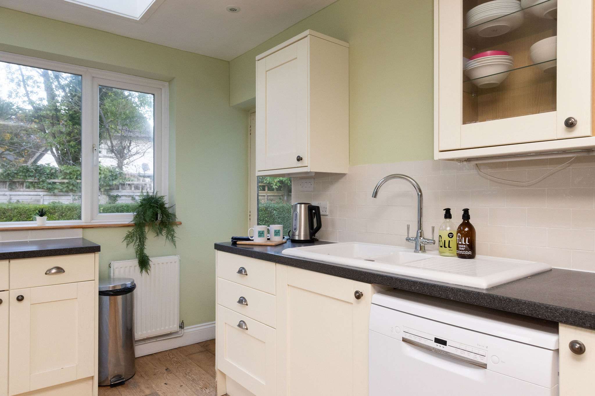 Dishwasher and double sink