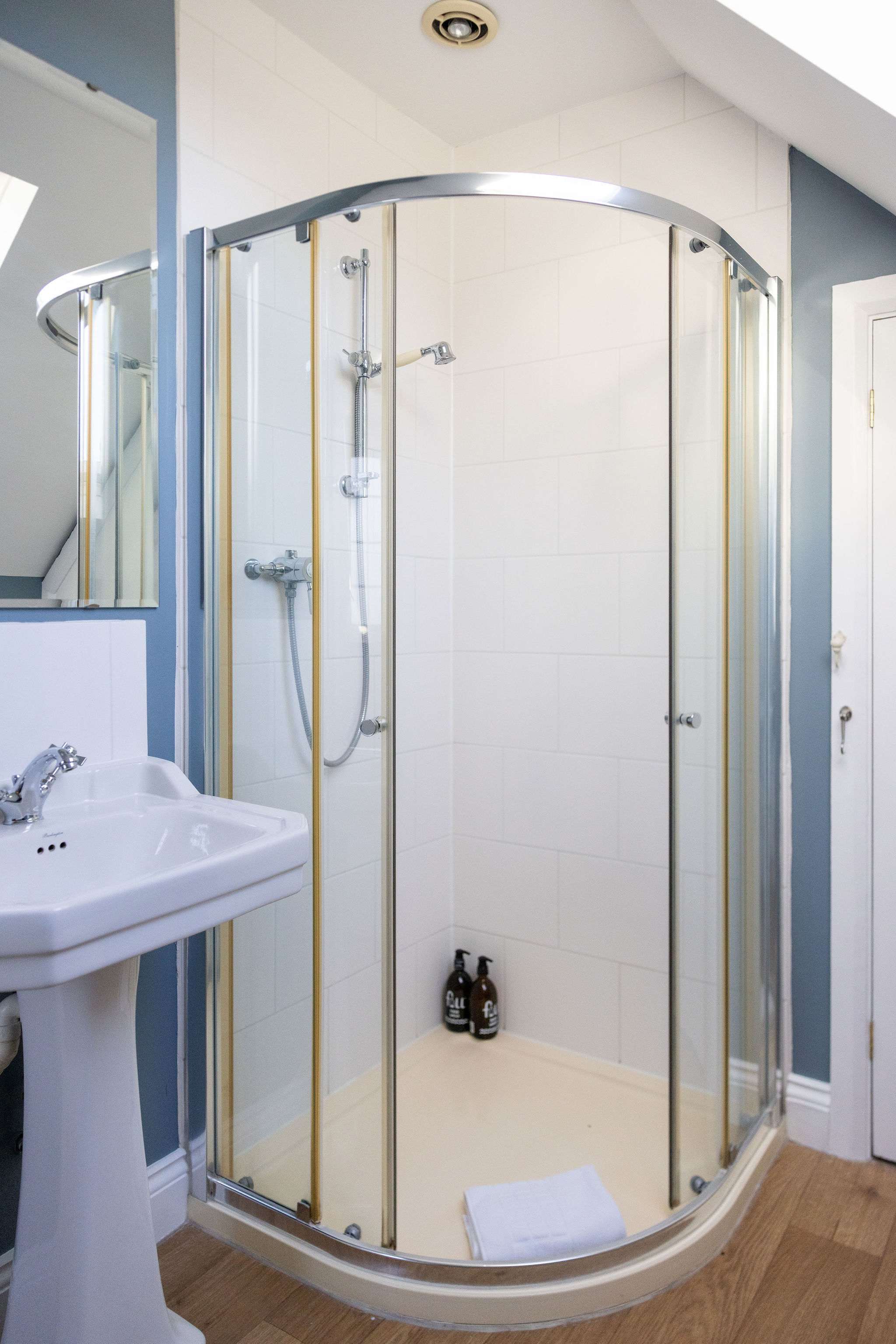 Walk-in shower for added convenience