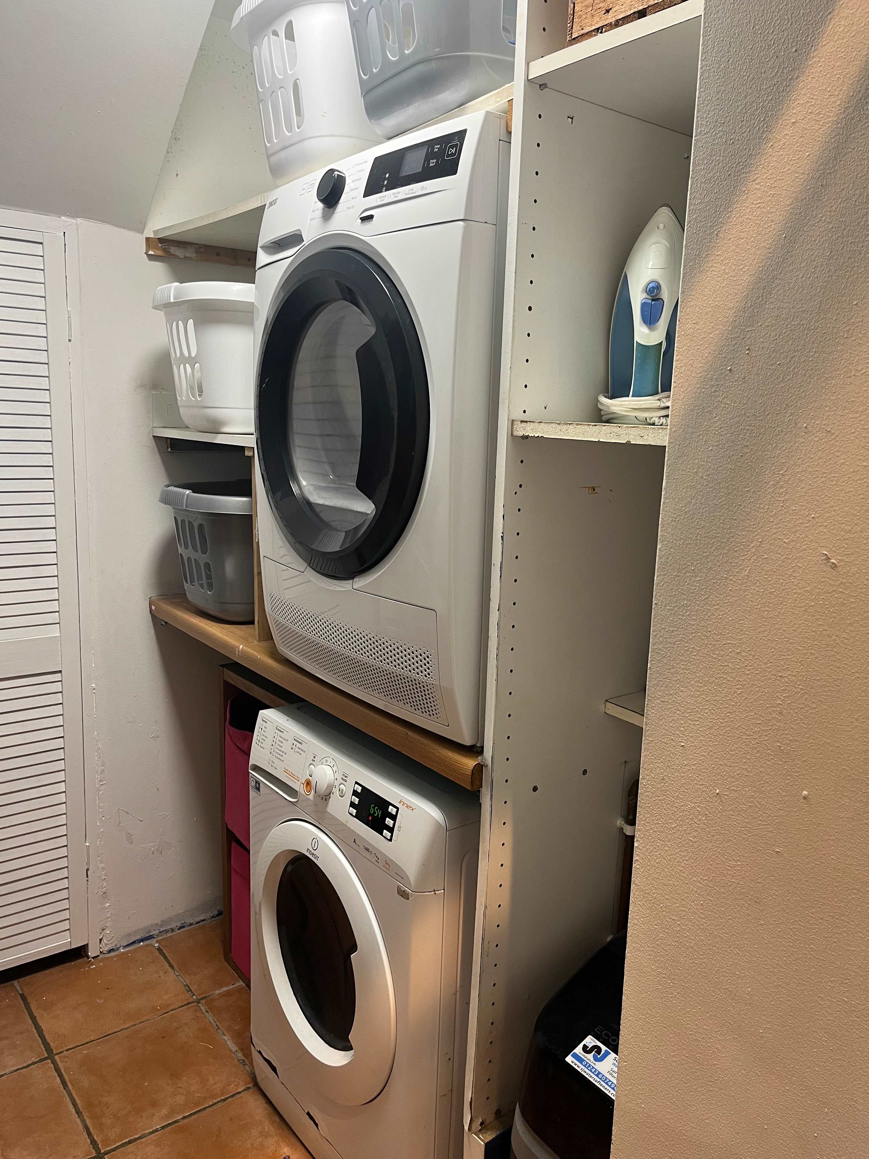 Washing machine and dryer in the utility area