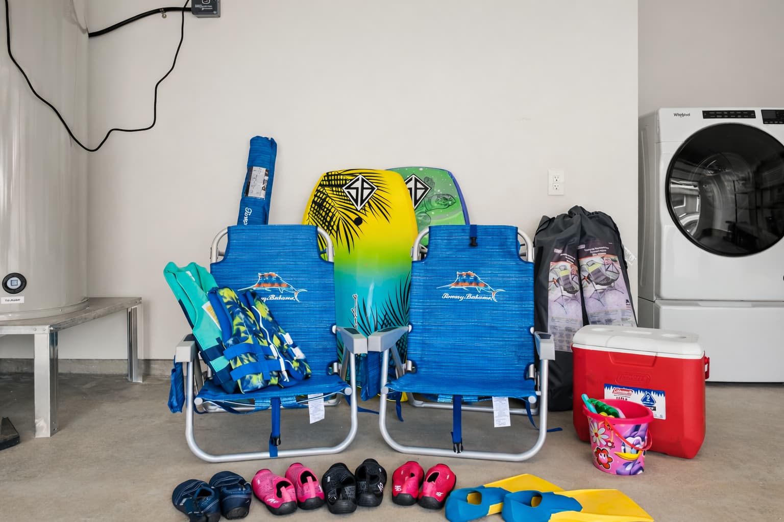 Beach essentials provided for a fun and carefree day by the shore