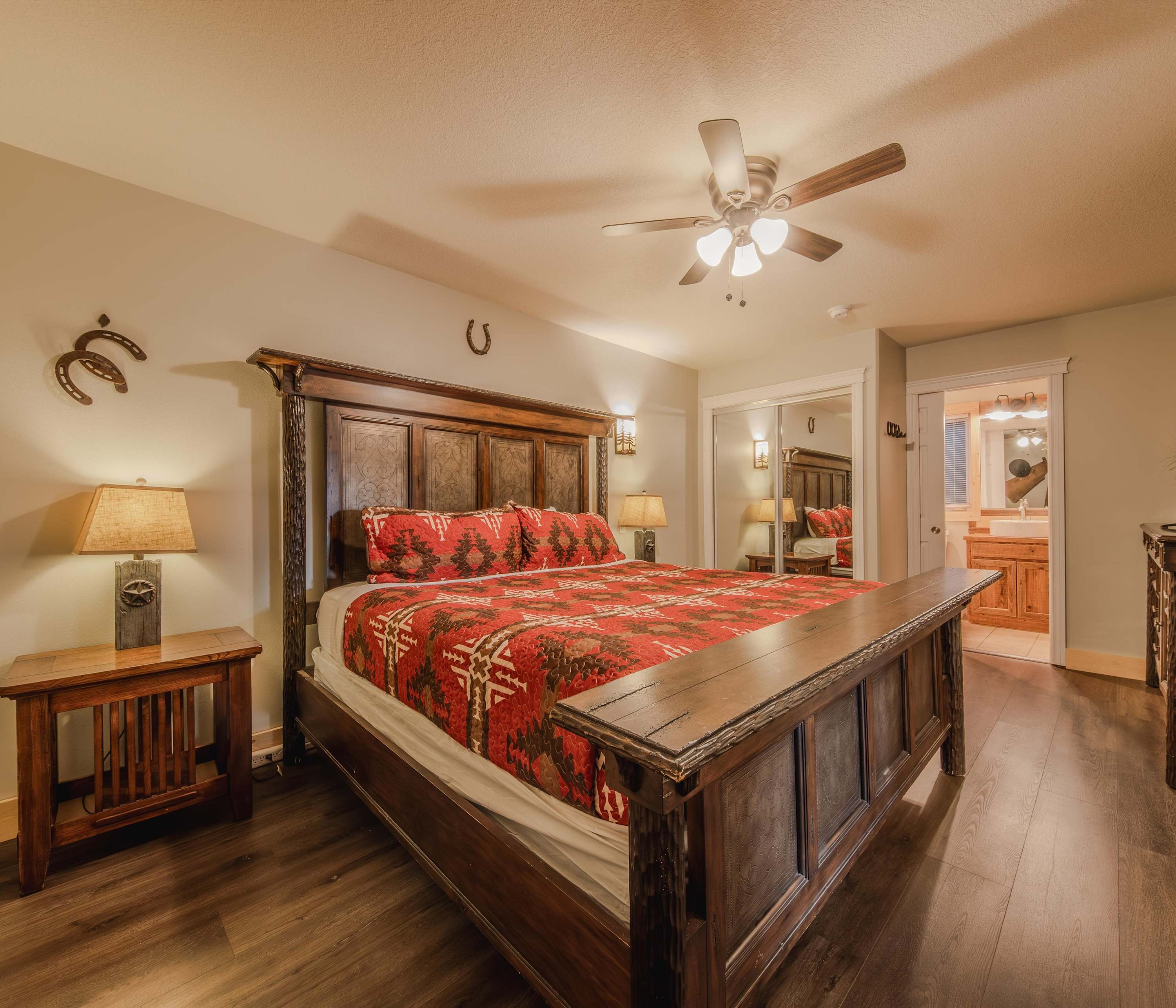 Bedroom 2 with king bed, Smart TV, and ensuite 