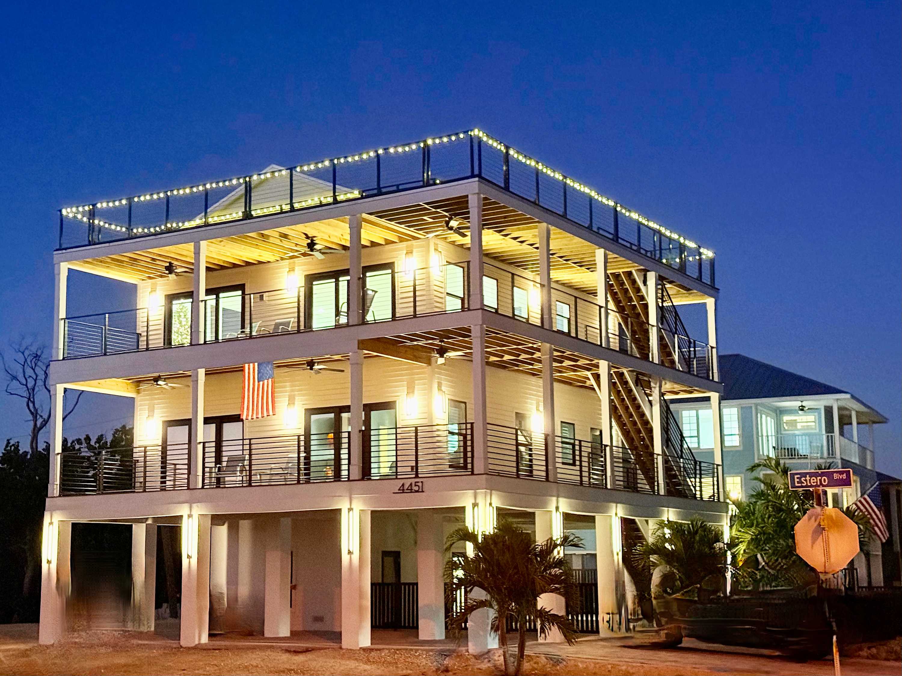 Chateau Bleu 2026 Luxury Rooftop Deck Gulf View — Fort Myers Beach, FL — vacation rental