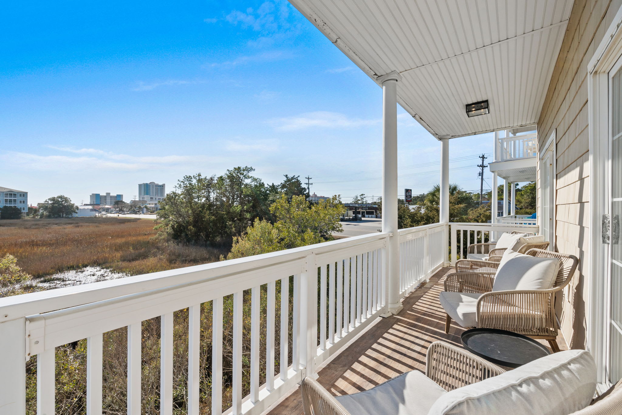 Balcony with plenty of seating