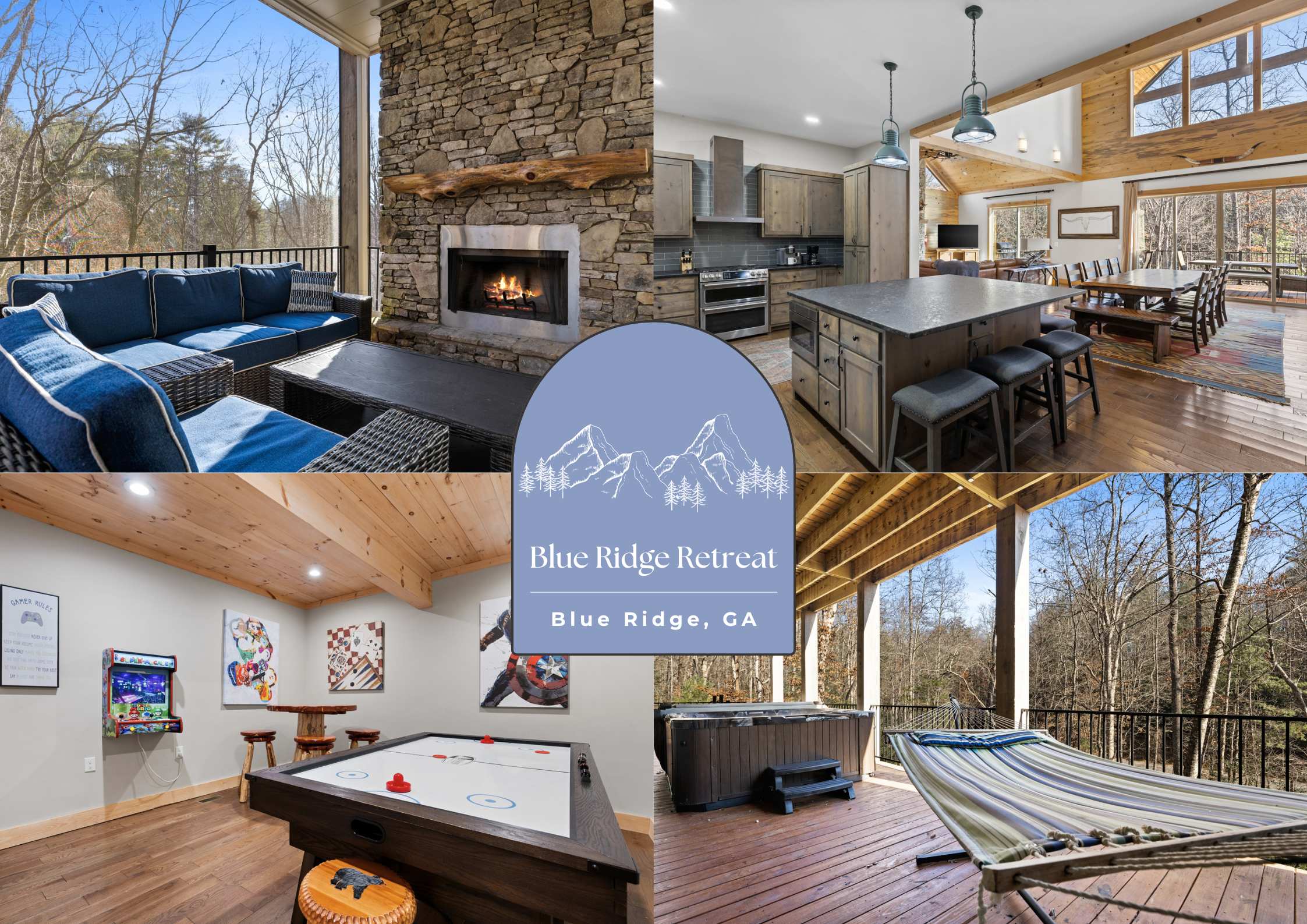 Mountain View • Hot Tub • Sauna • Fire Pit • Grill — Blue Ridge, GA — vacation rental