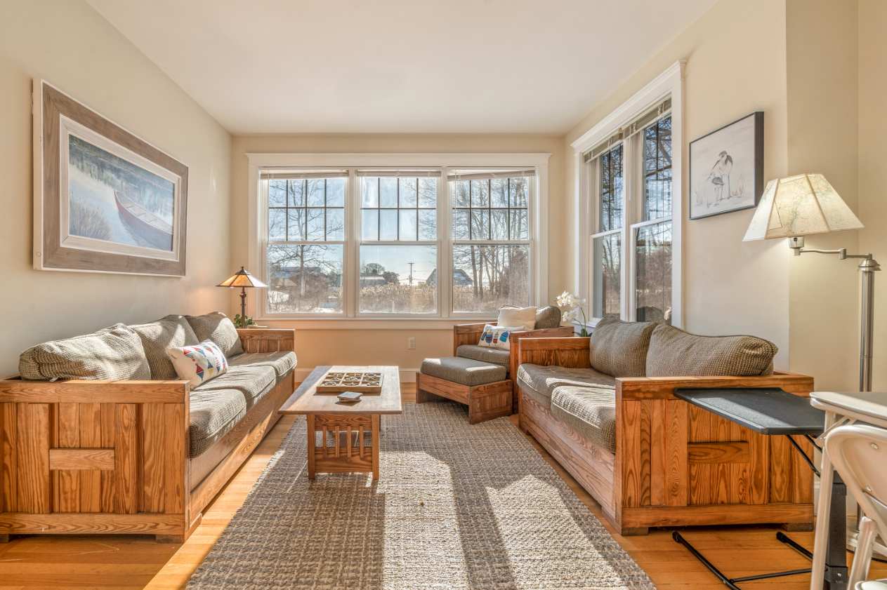 Lounge the day away with a great book in the comfortable den​