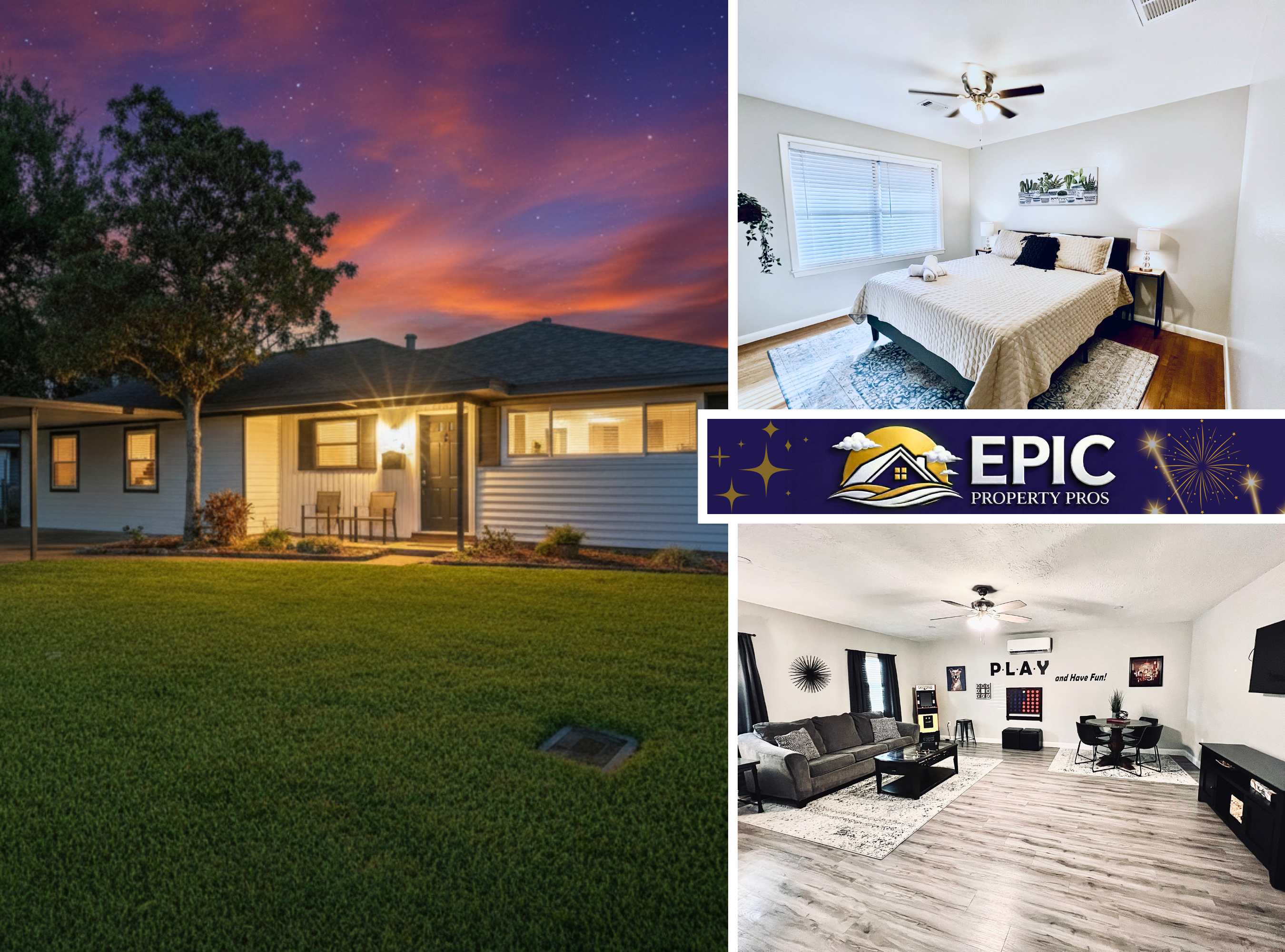 Chic Deer Park Hub: Game Room | Yard | Porch — Deer Park, TX — vacation rental