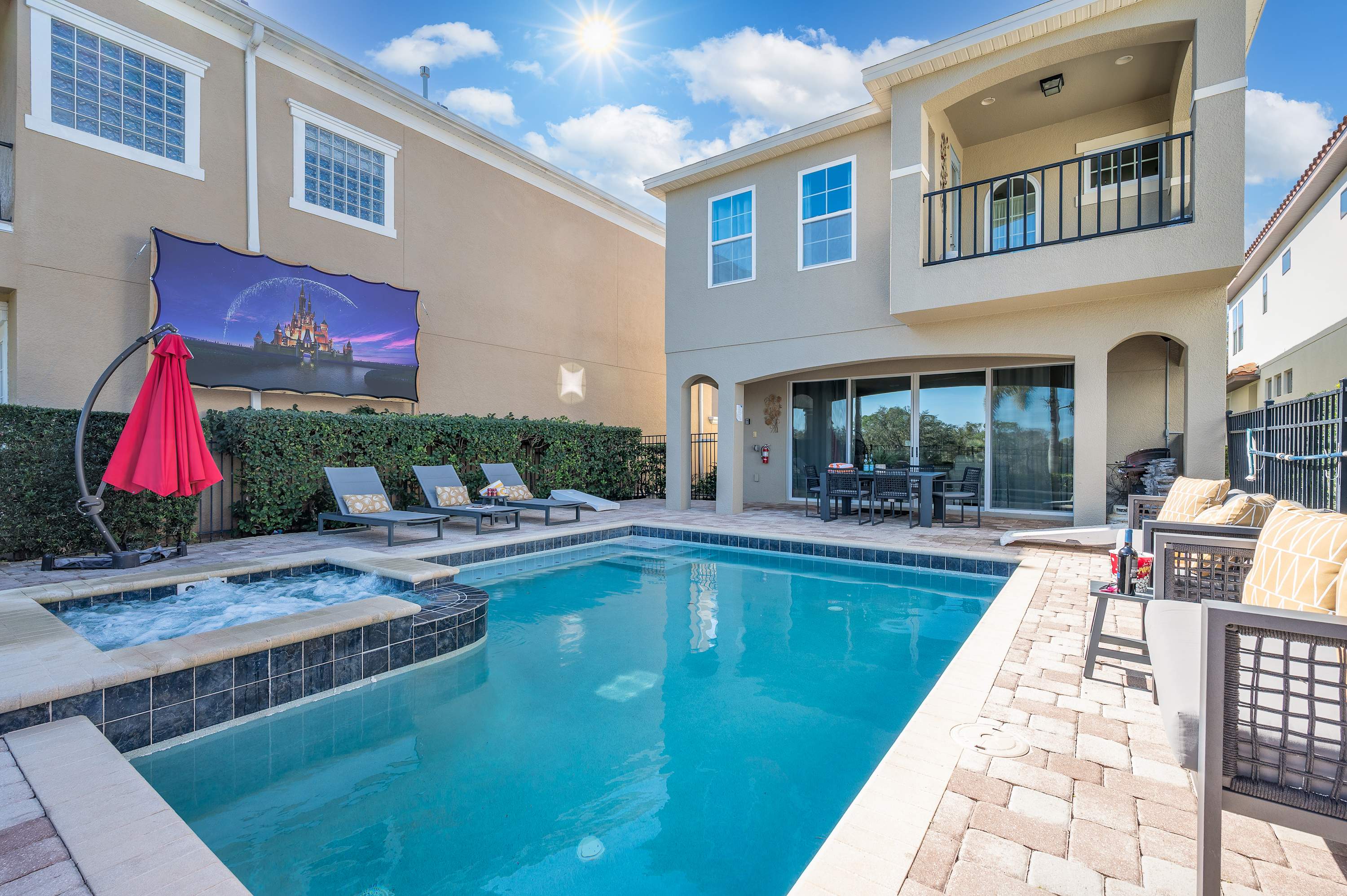 Villa w/heated pool & private theater