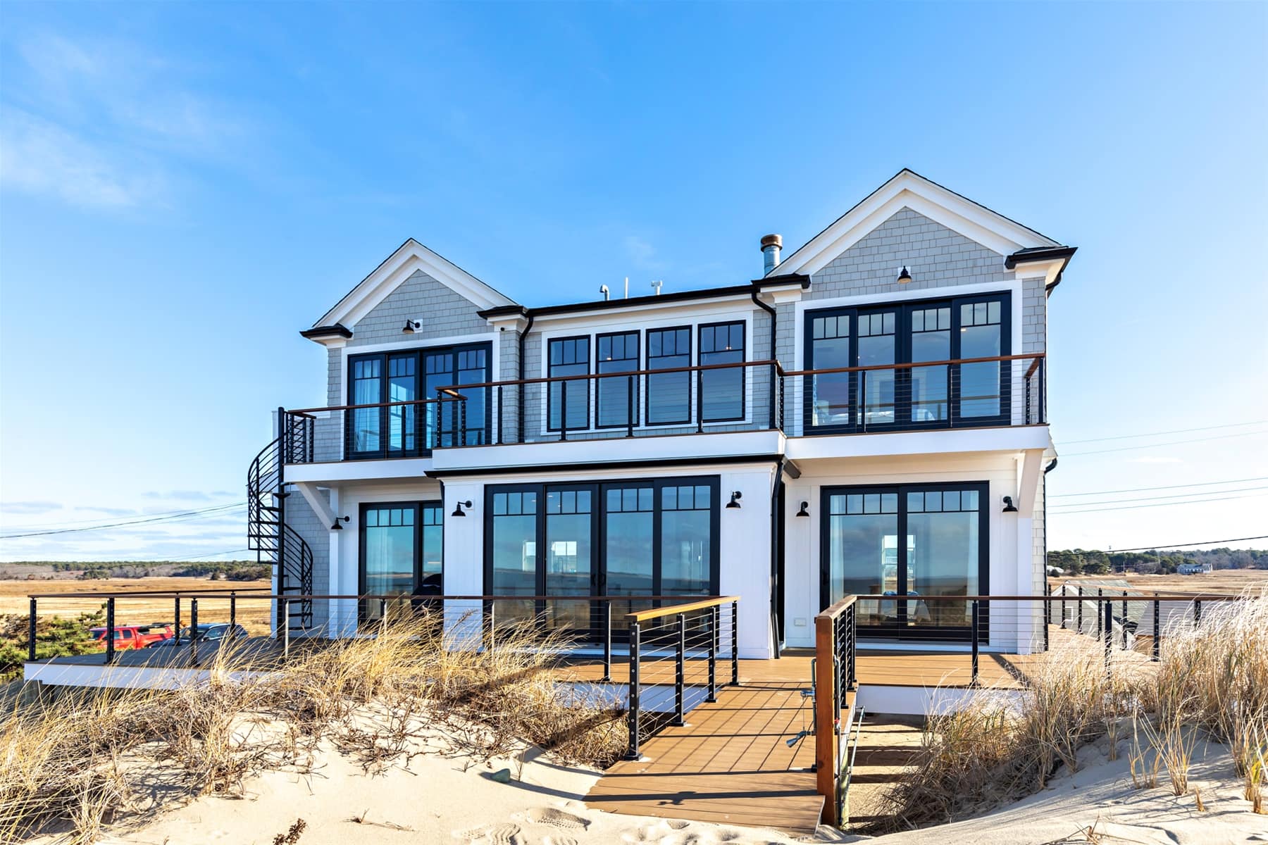 Gorgeous Contemporary Waterfront Home on Sunken Meadow Beach in Eastham