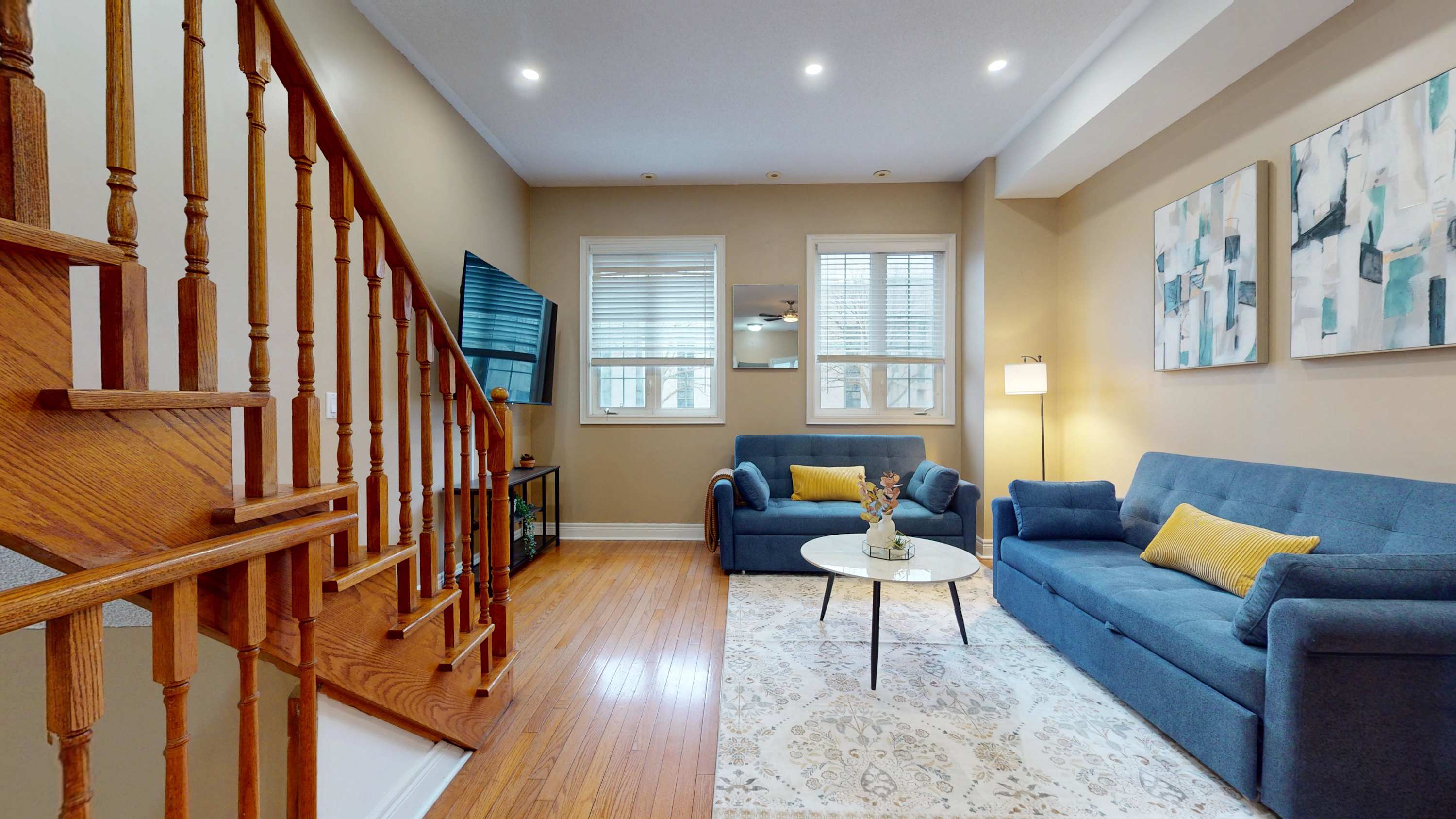 Bright & Inviting Living Room - Relax in a sun-filled living space with a smart TV, natural light, and plenty of room to unwind or gather with loved ones.