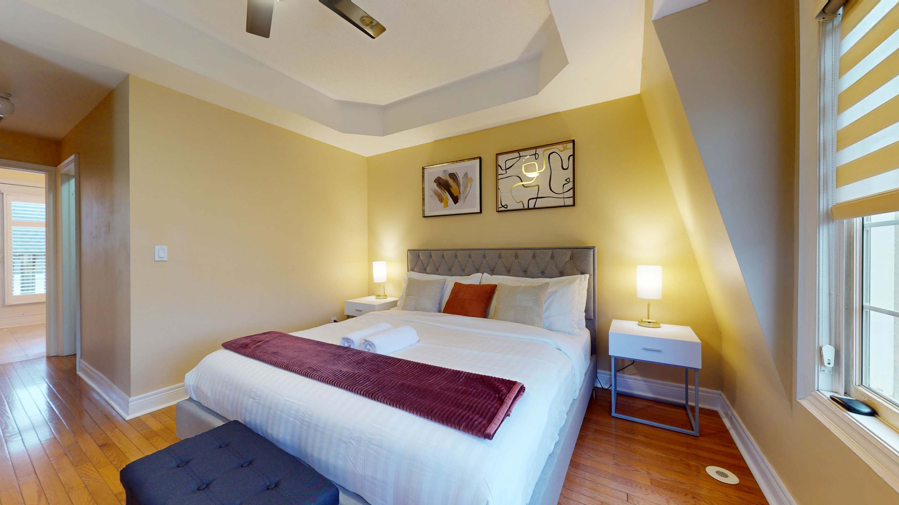 King Bedroom - Stretch out and relax in the spacious primary bedroom, complete with a king bed and stylish décor.