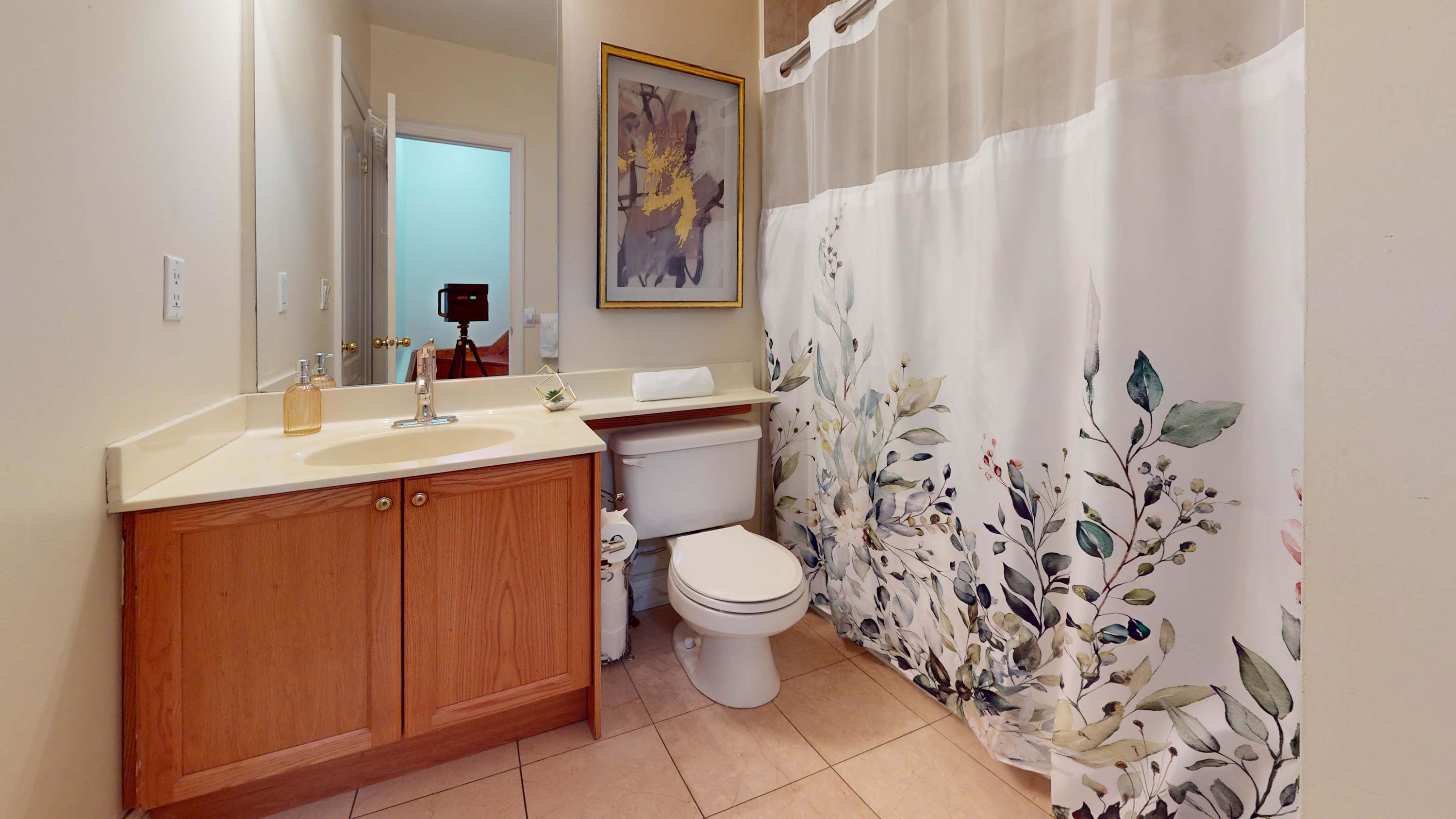 A clean, well-appointed additional bathroom ensures comfort and ease for all guests.