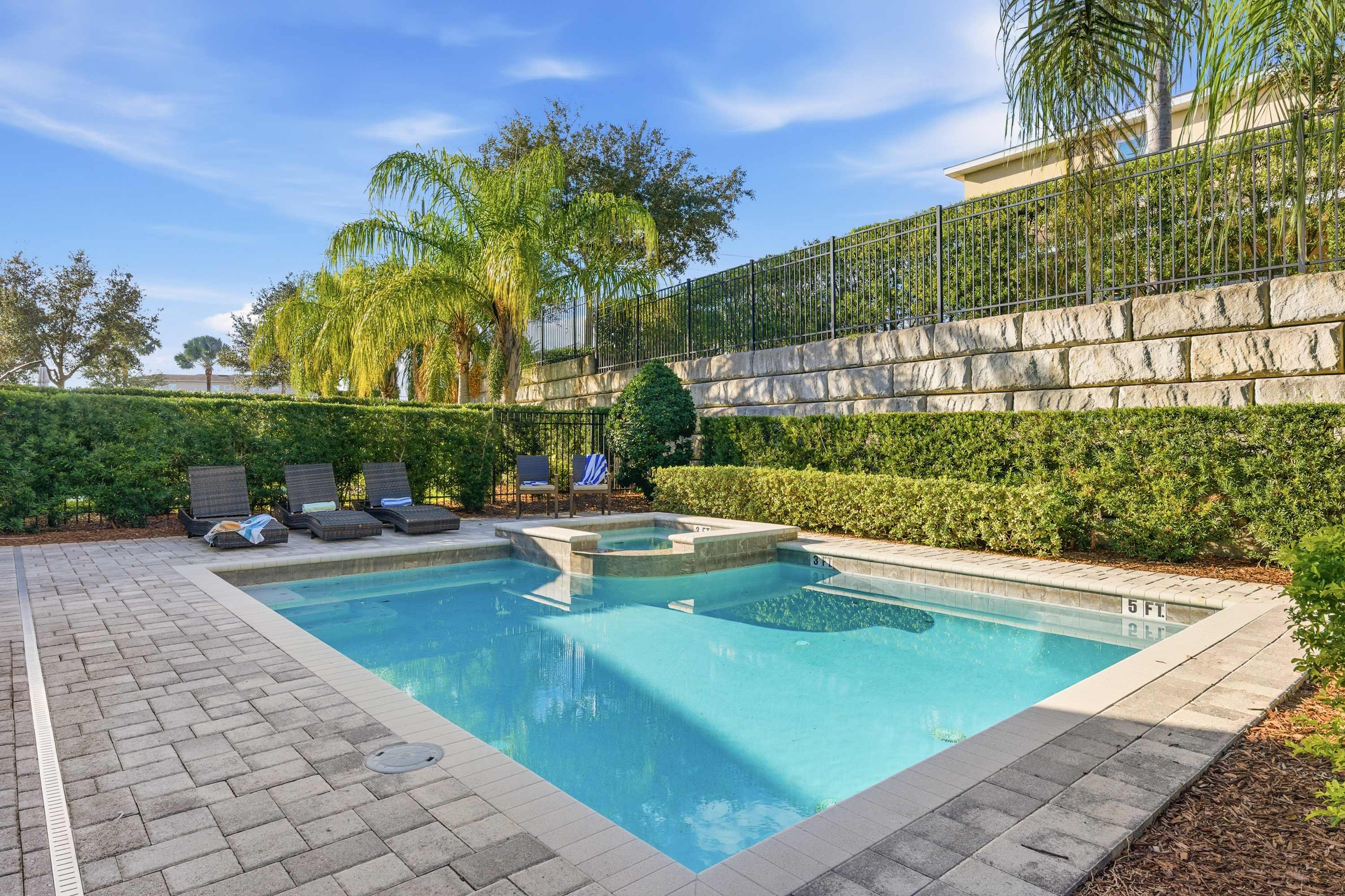 Spacious retreat w/ pool & hot tub