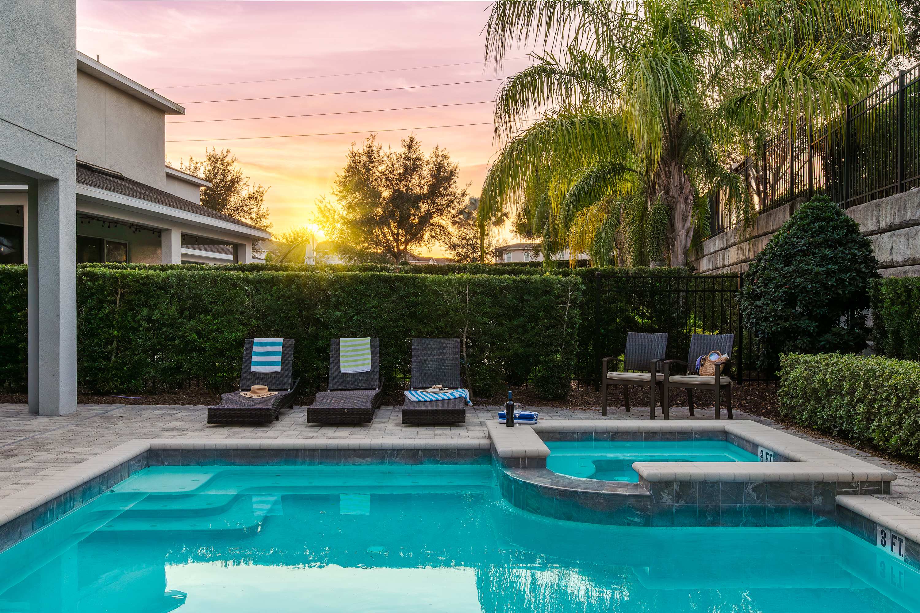 Spacious retreat w/ pool & hot tub