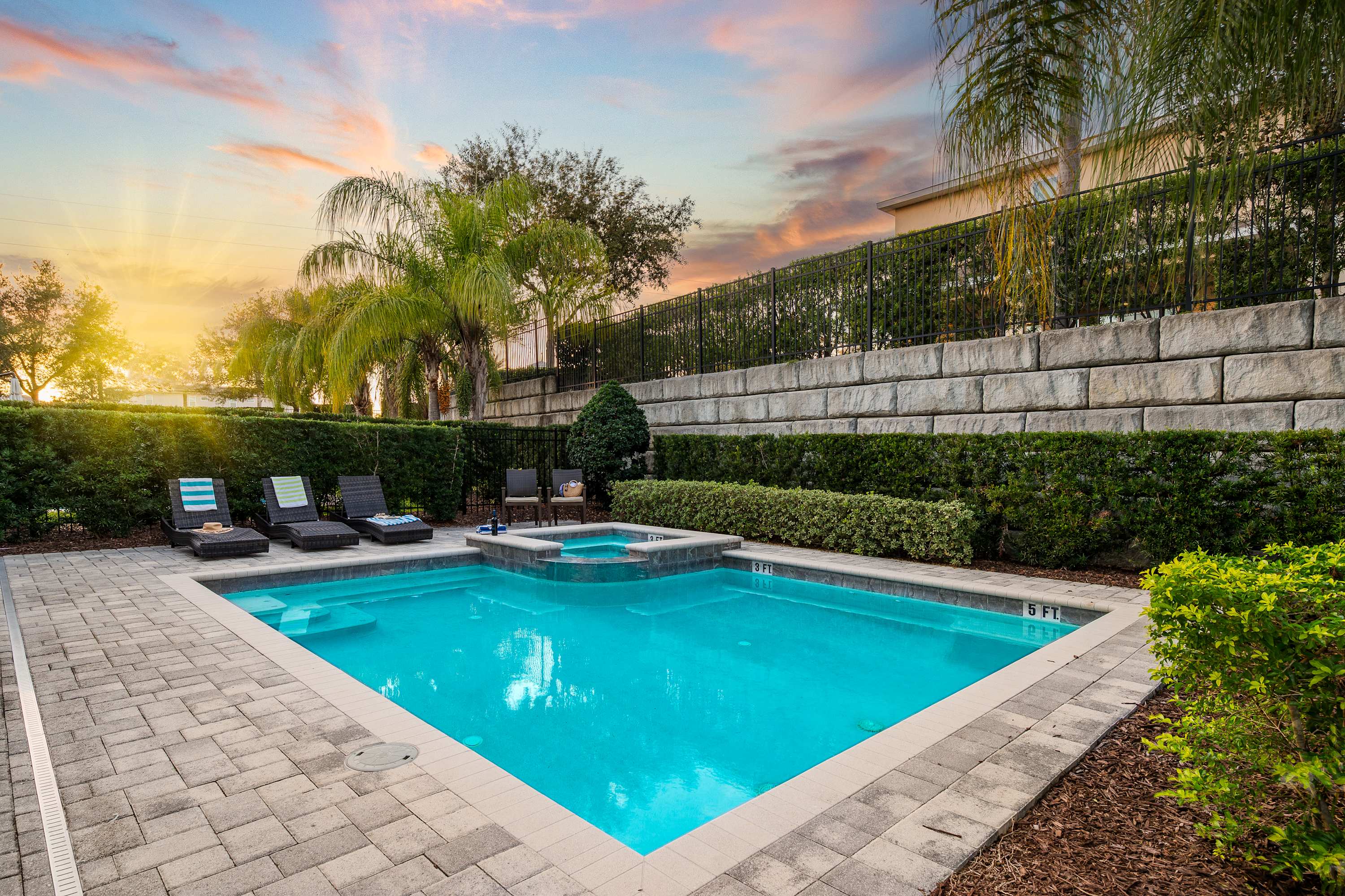 Spacious retreat w/ pool & hot tub