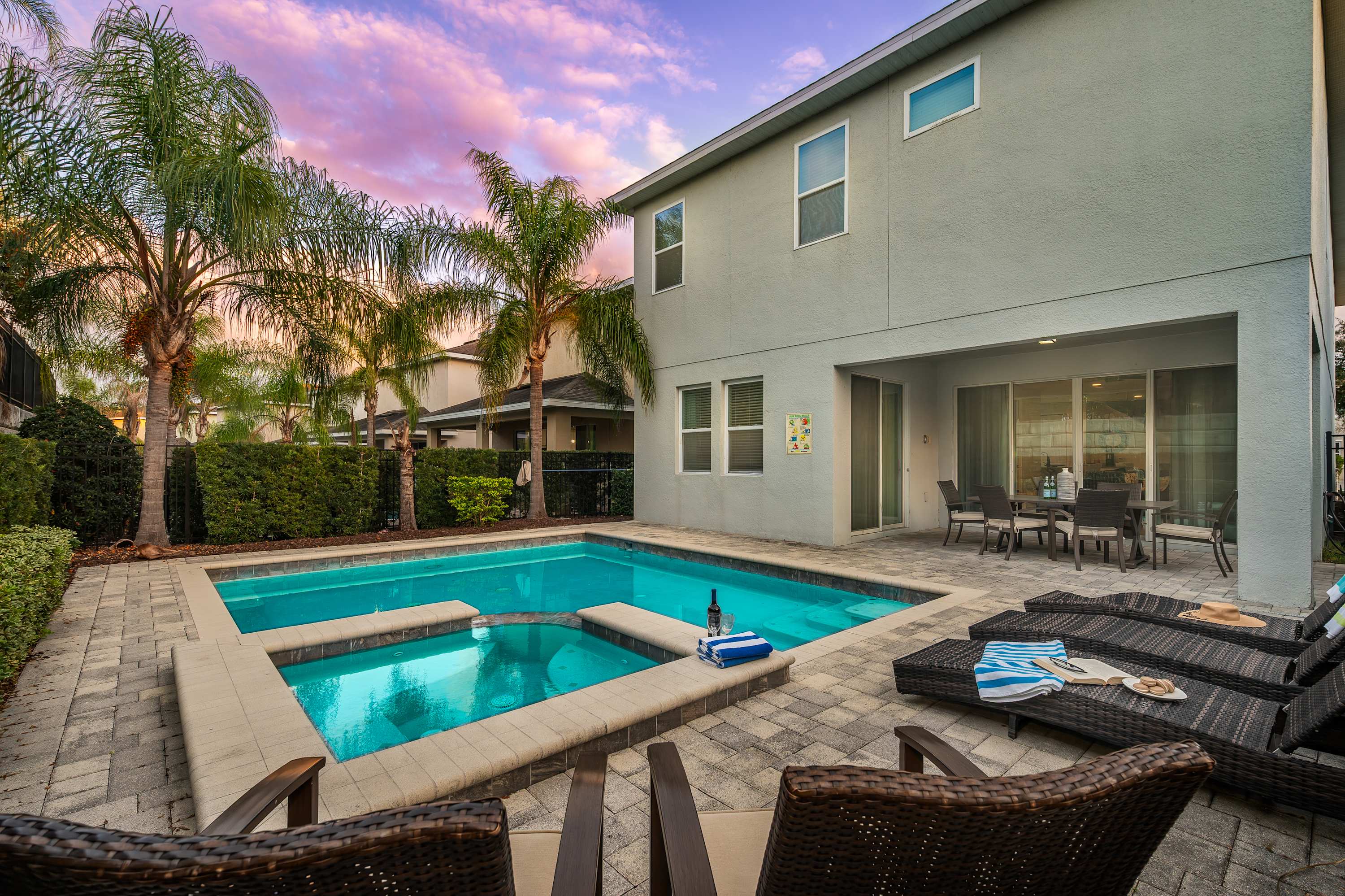 Spacious retreat w/ pool & hot tub