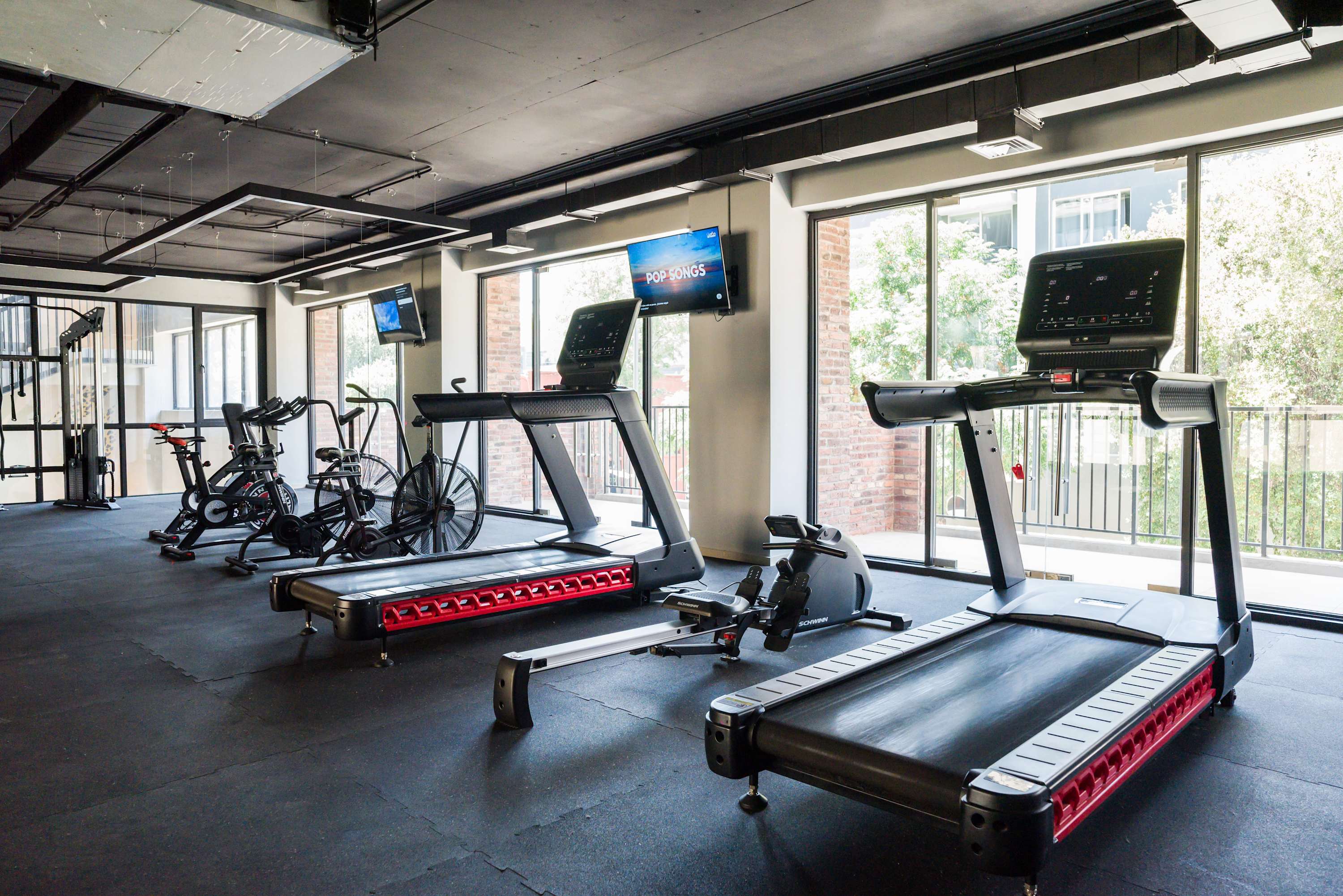 Work out with top-notch equipment in a bright, modern gym. (Common Area)