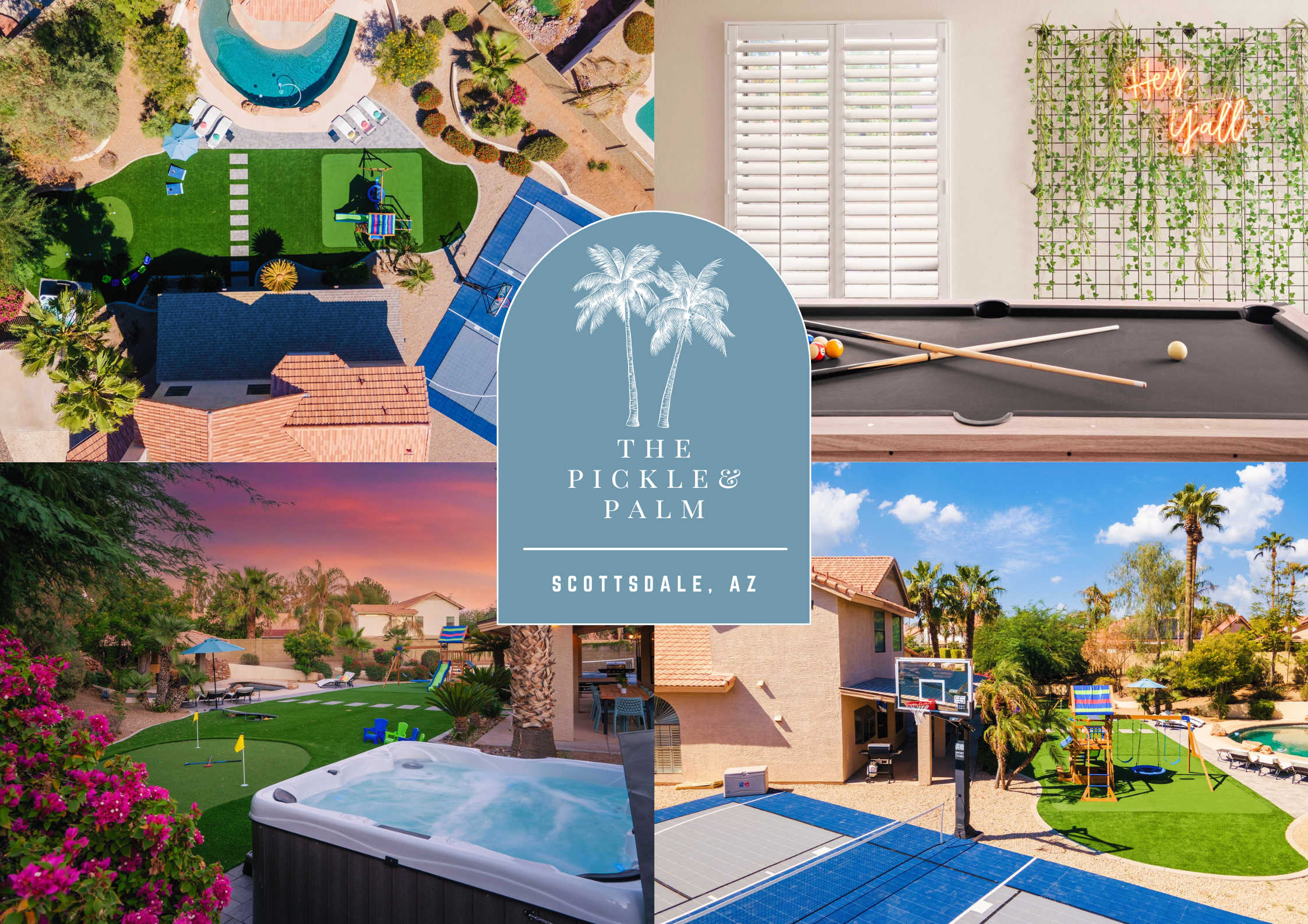 The Pickle & Palm: Pool, Spa, Pickleball, Playset — Scottsdale, AZ — vacation rental