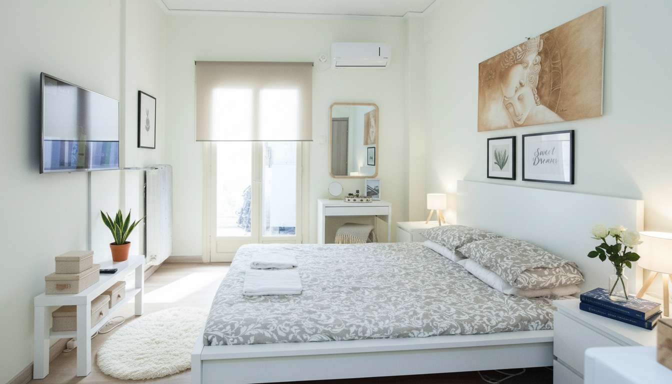Cozy Minimal Studio by Ampelokipoi Metro — holiday rental in Athens