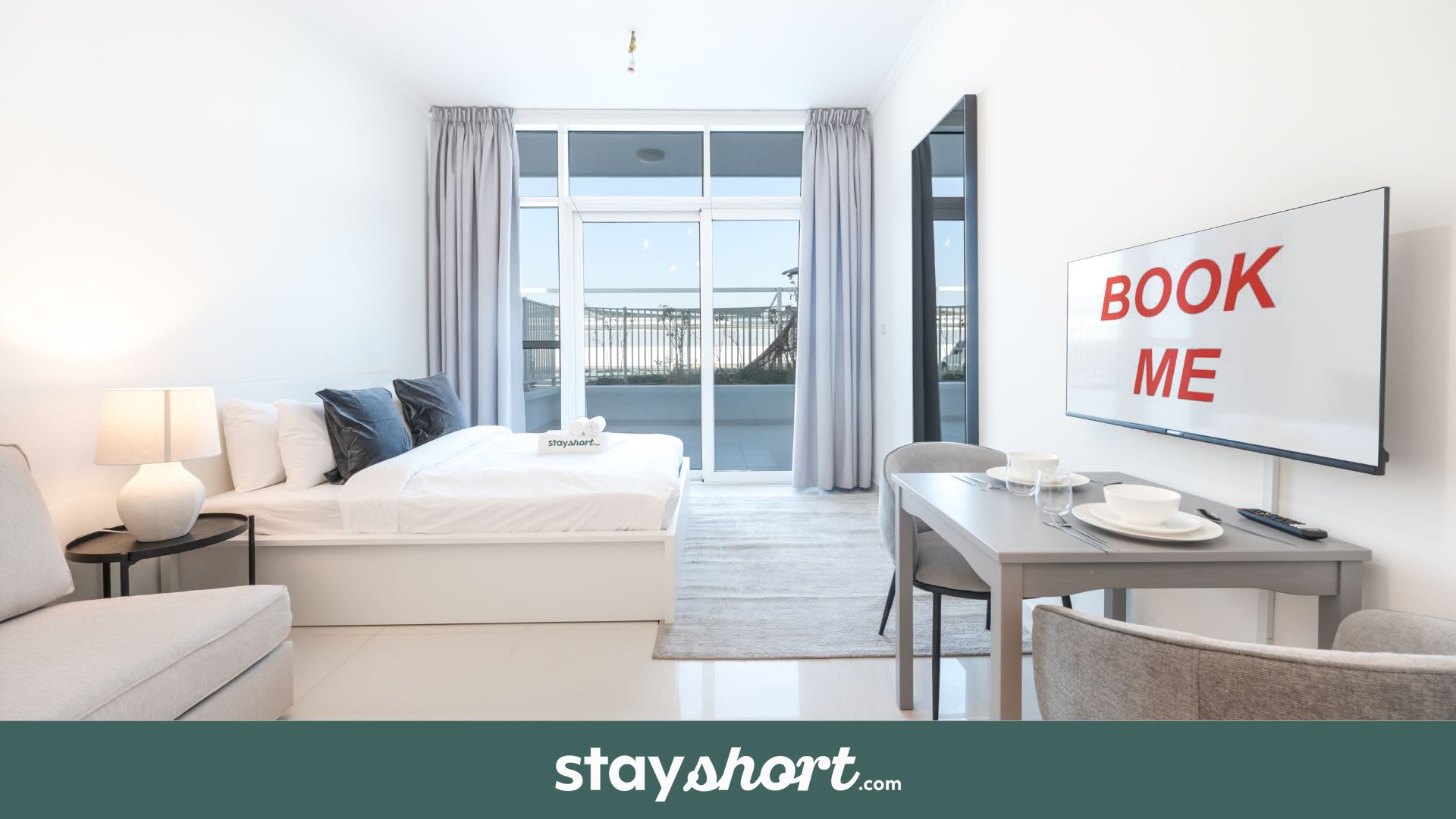 Free housekeeping visits during your stay - StayShort - Studio in Damac Hills that Sleeps 3 with Terrace! — Damac Hills, Dubai — vacation rental