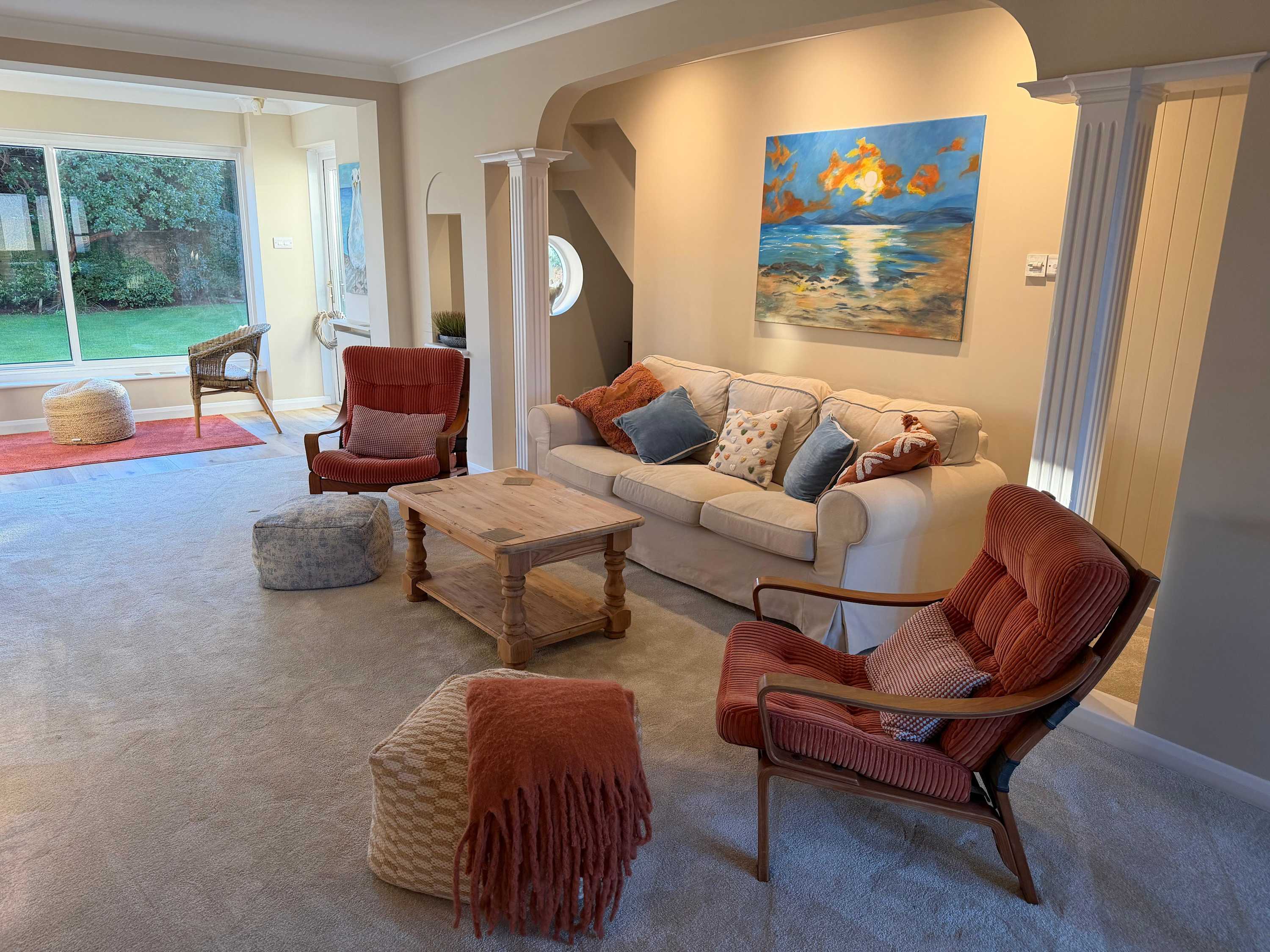 The cosy lounge is the perfect spot for family time