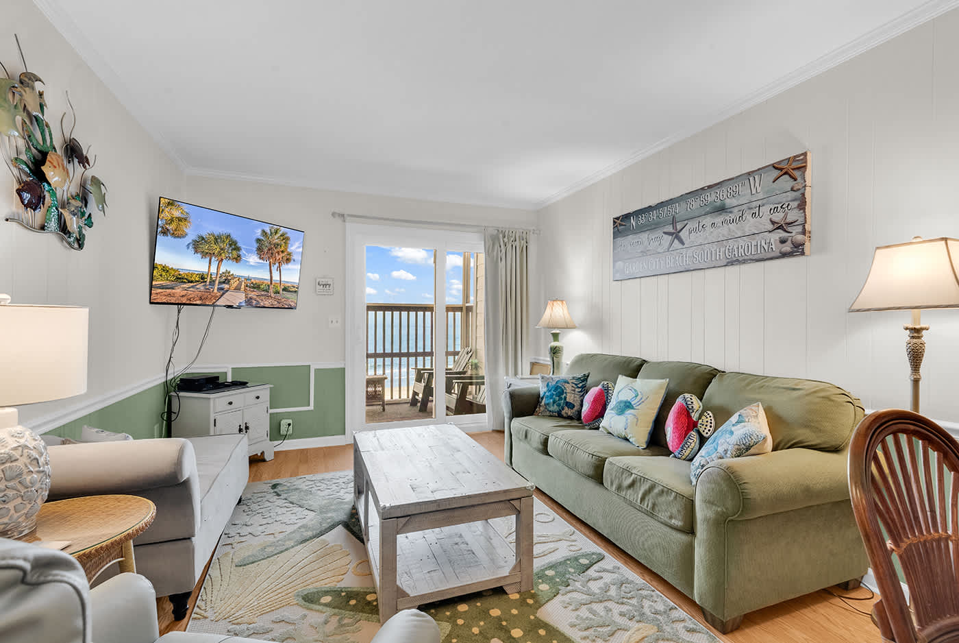 Oceanfront Garden City Beach 2BR Beauty Pool