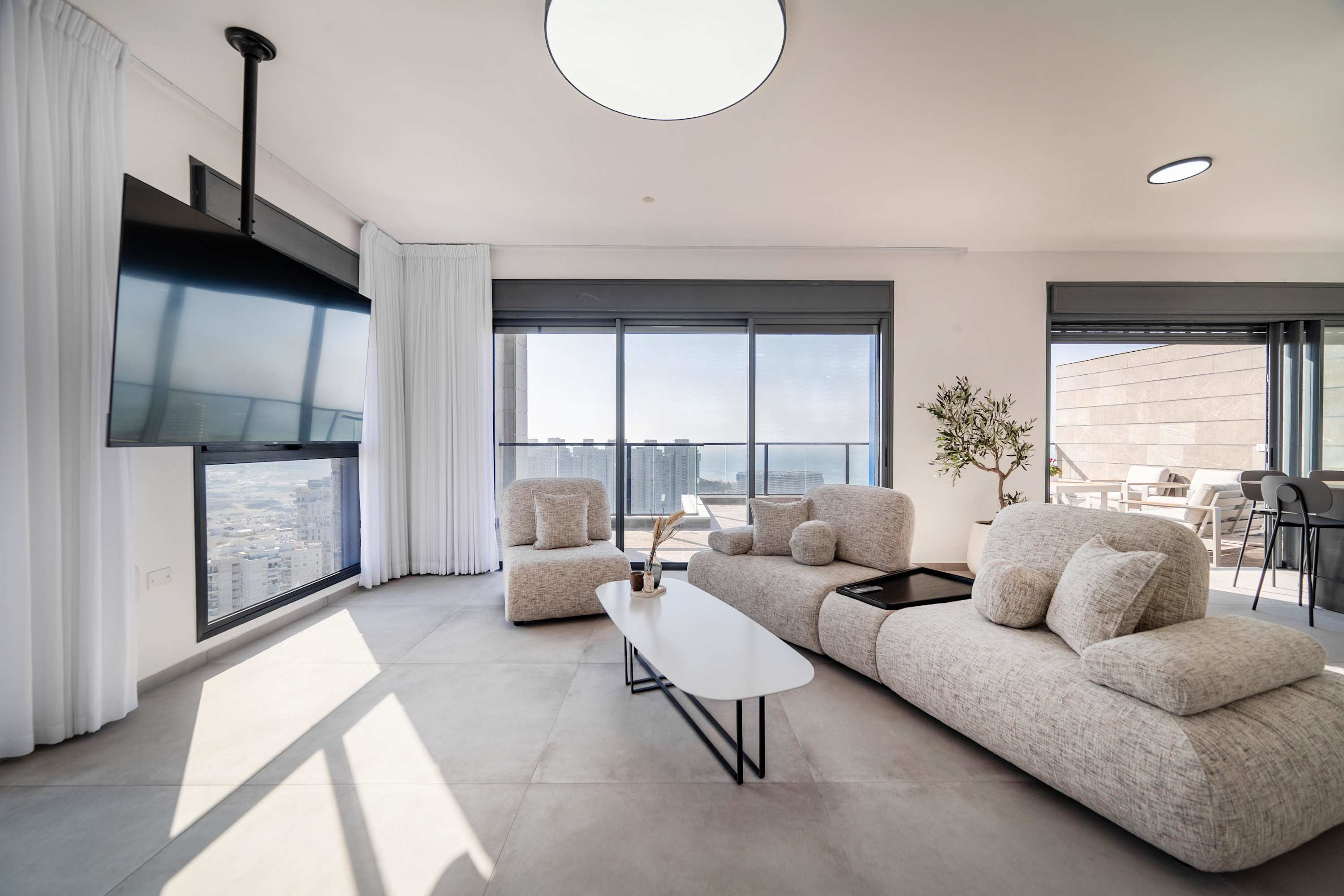 Luxury 5BR Penthouse |Huge Sea-View Balcony |Mamad — Bat Yam, Center District — vacation rental