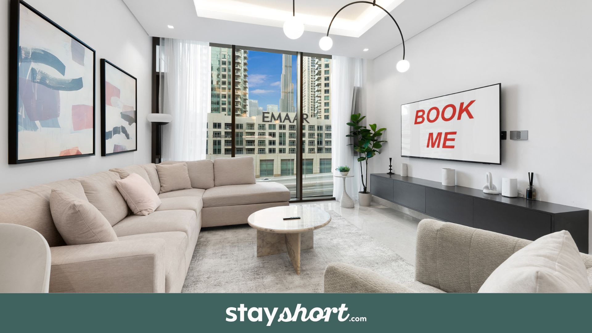 StayShort - 1 Bedroom Apartment in Sterling West with Burj Khalifa Views — Business Bay, Dubai — vacation rental