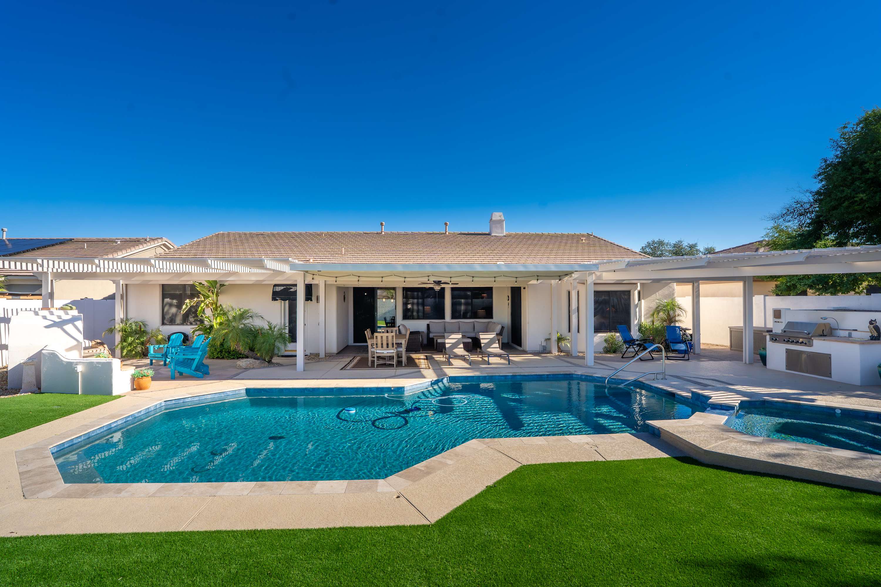Pool & Spa • Outdoor Fireplace • BBQ • Pool Table — Goodyear, AZ — vacation rental
