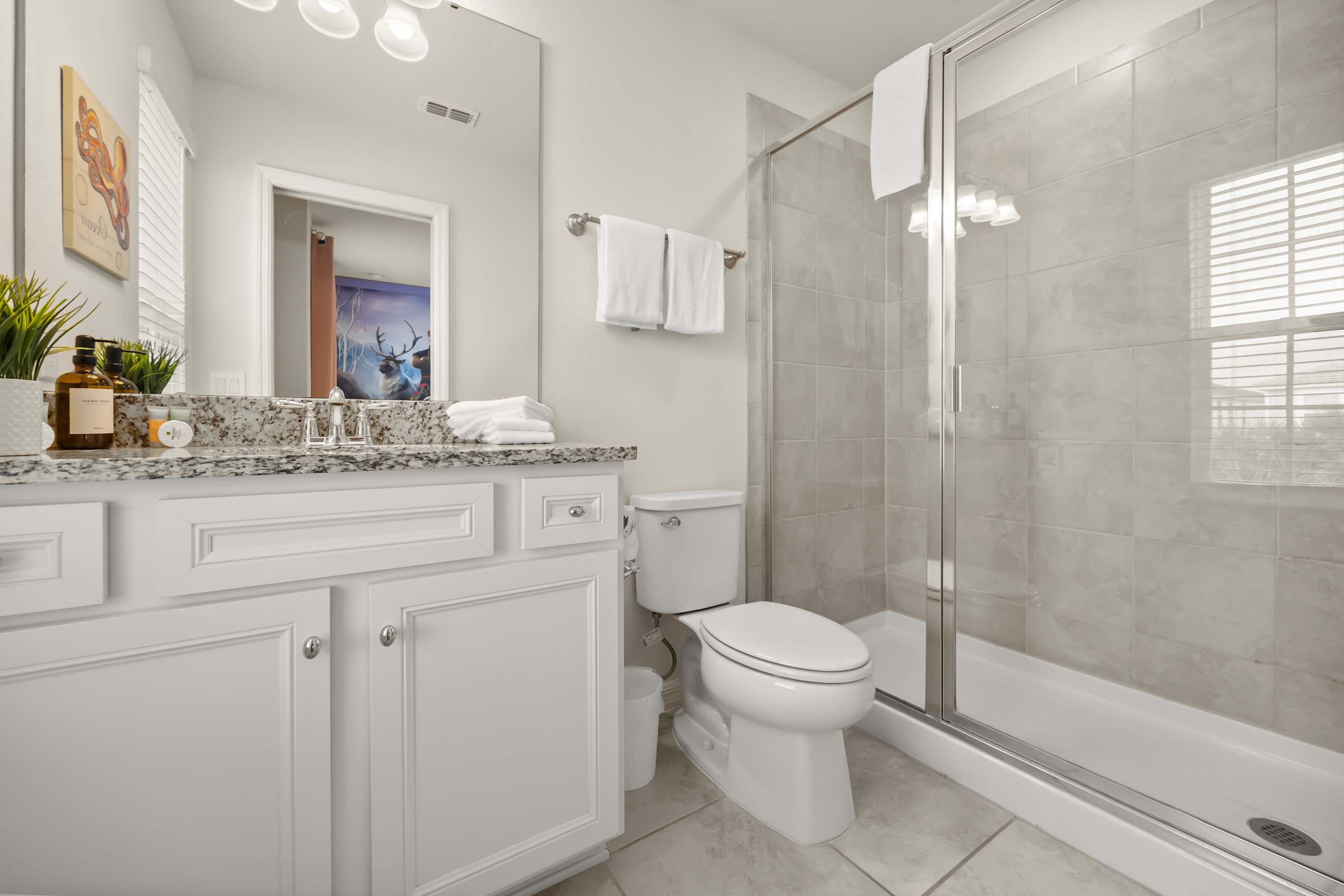 Full Bathroom with a Spacious Standing Shower