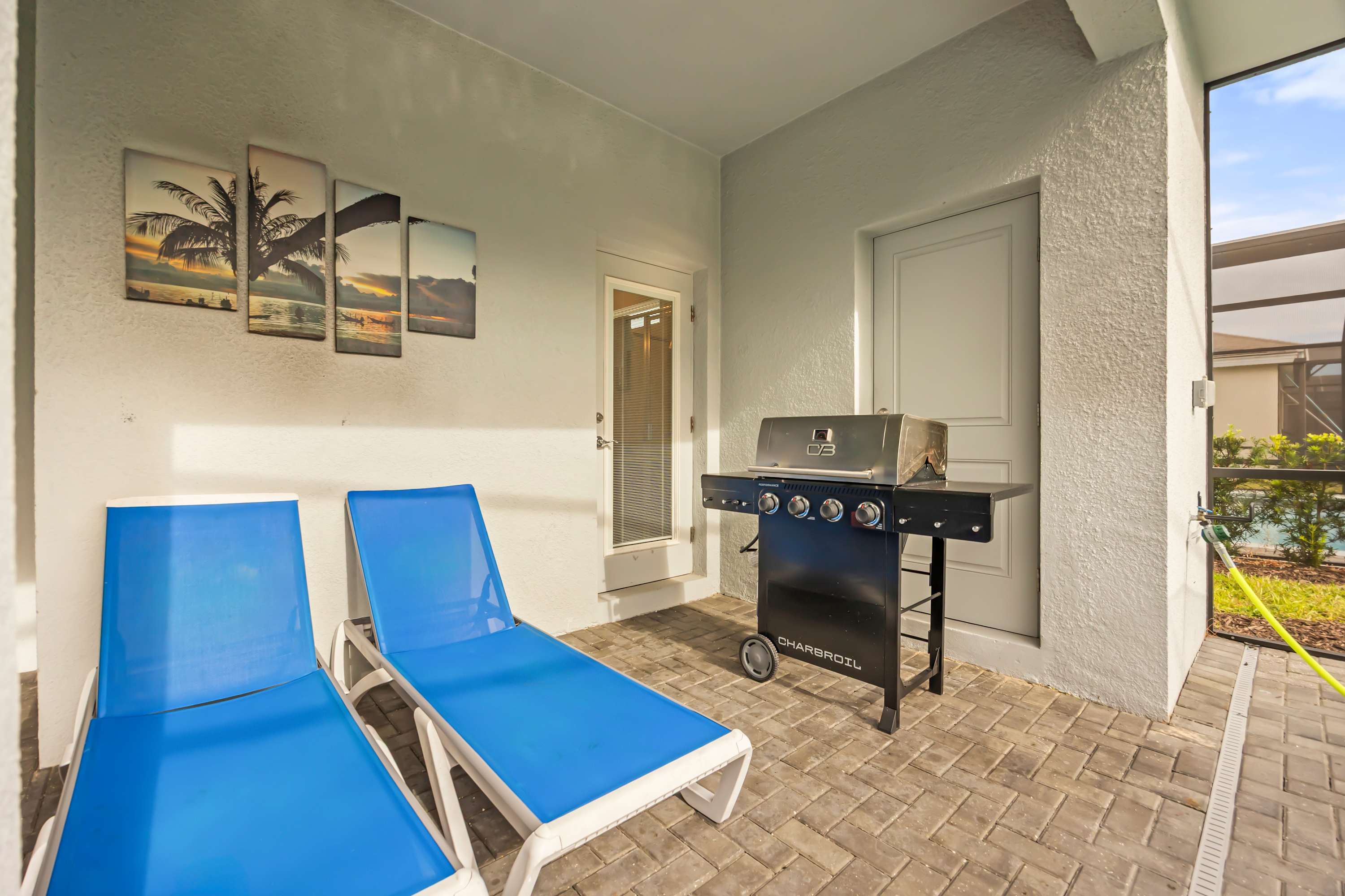 Relax on the poolside sun loungers and enjoy a feast with the BBQ Grill