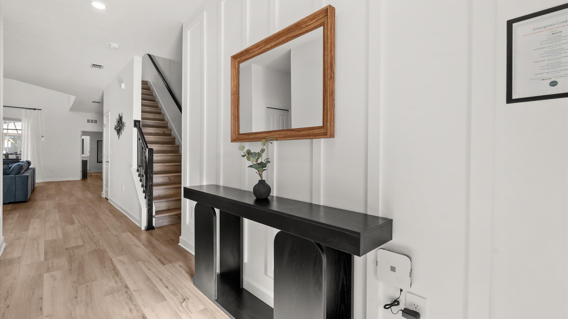 Welcoming entrance & hallway – A clean, stylish entryway that sets the tone for a comfortable stay