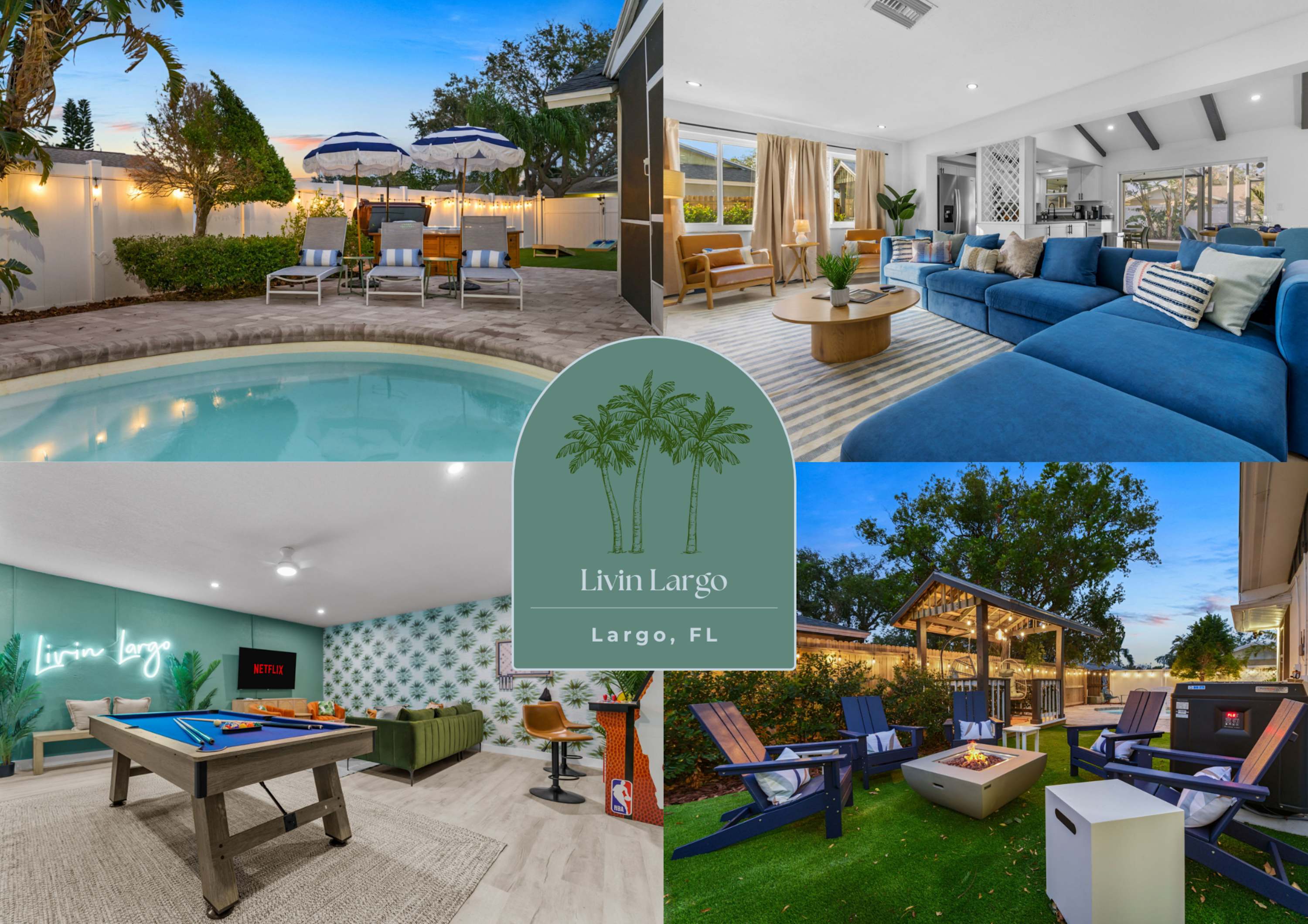 4 Br Haven|Pool|Hot Tub|Arcade|Fire Pit|Putt Putt — Largo, FL — vacation rental