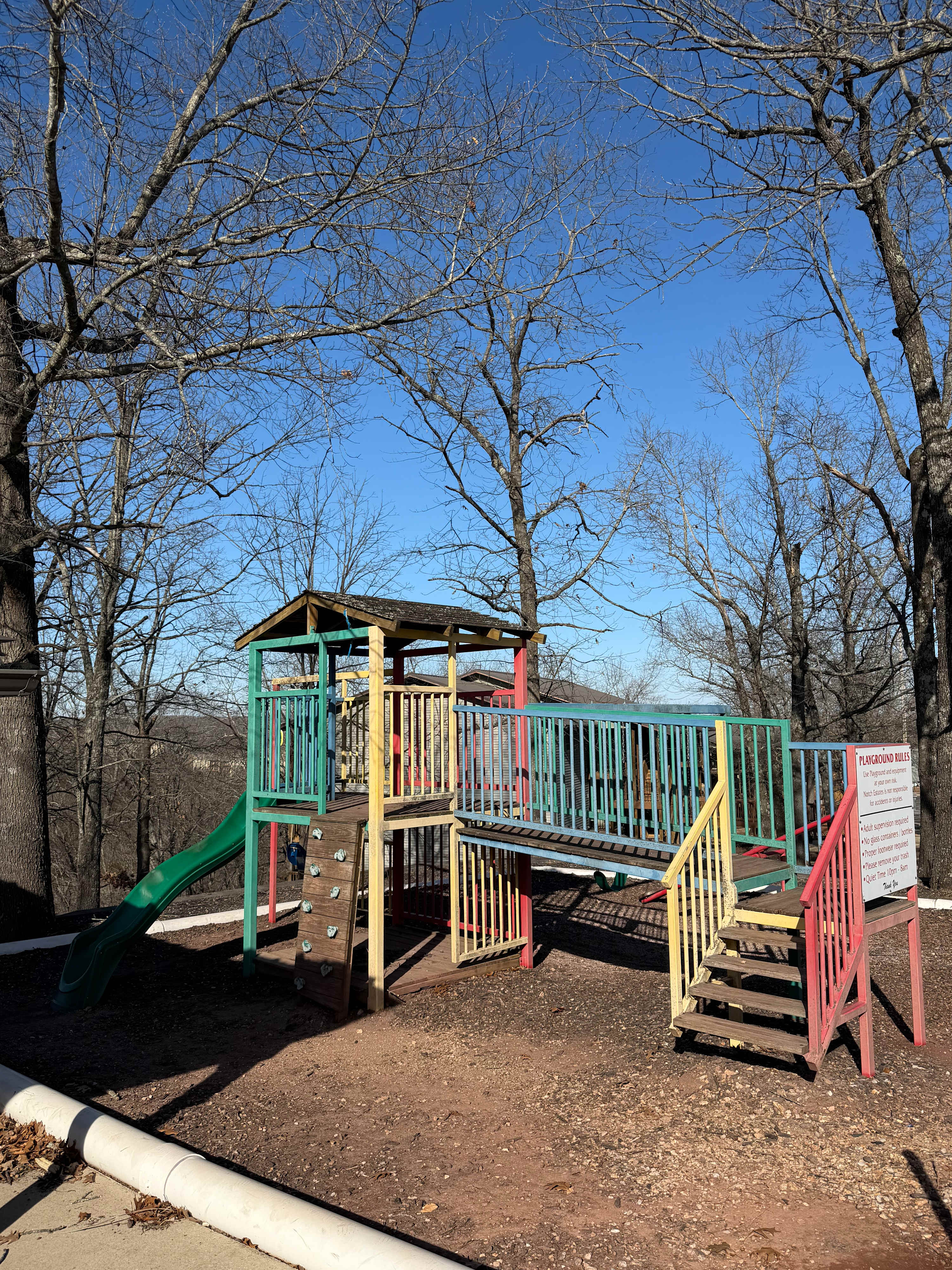 Community playground right next to the pool area