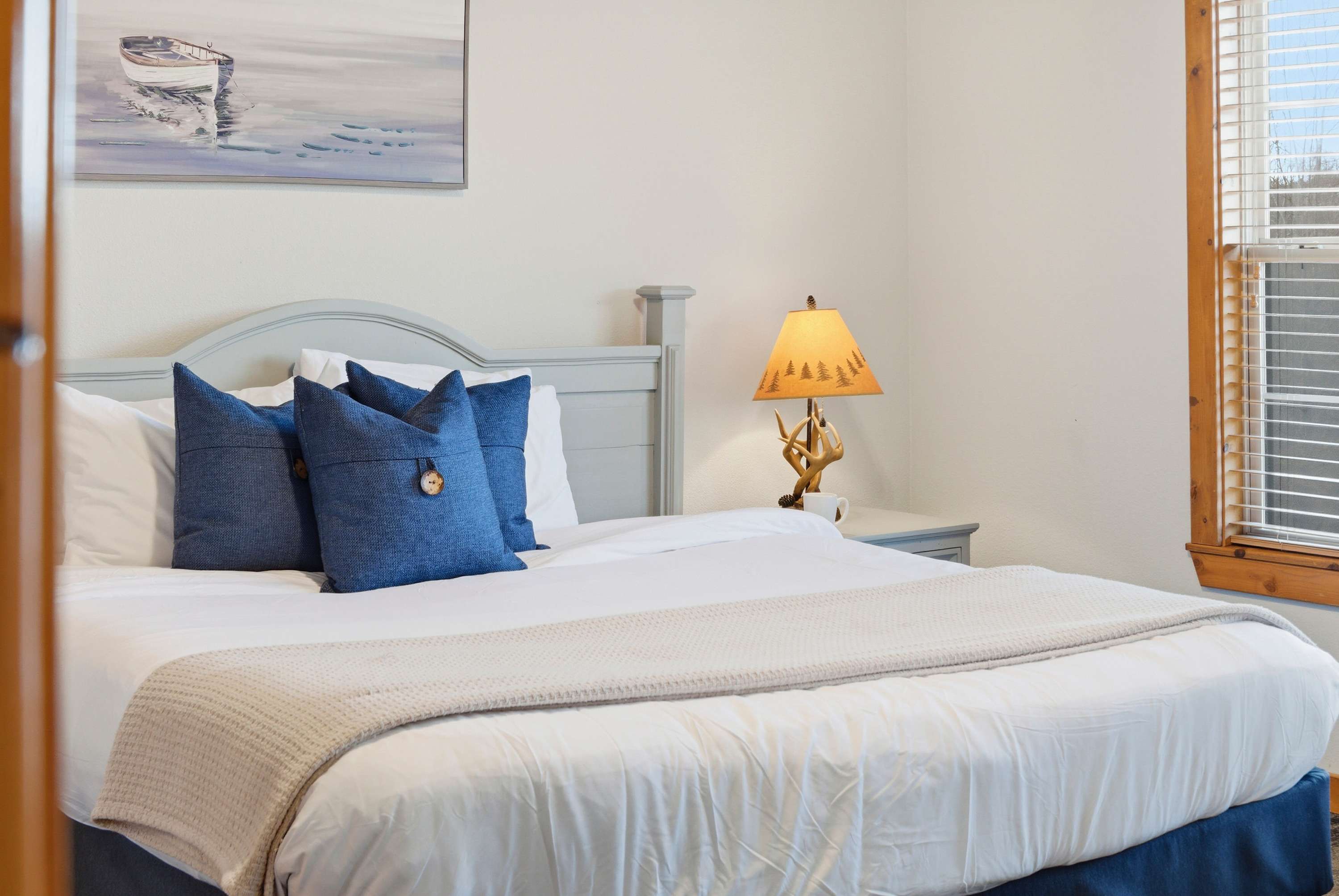 Recharge in the second king suite, offering an ensuite & smart TV​