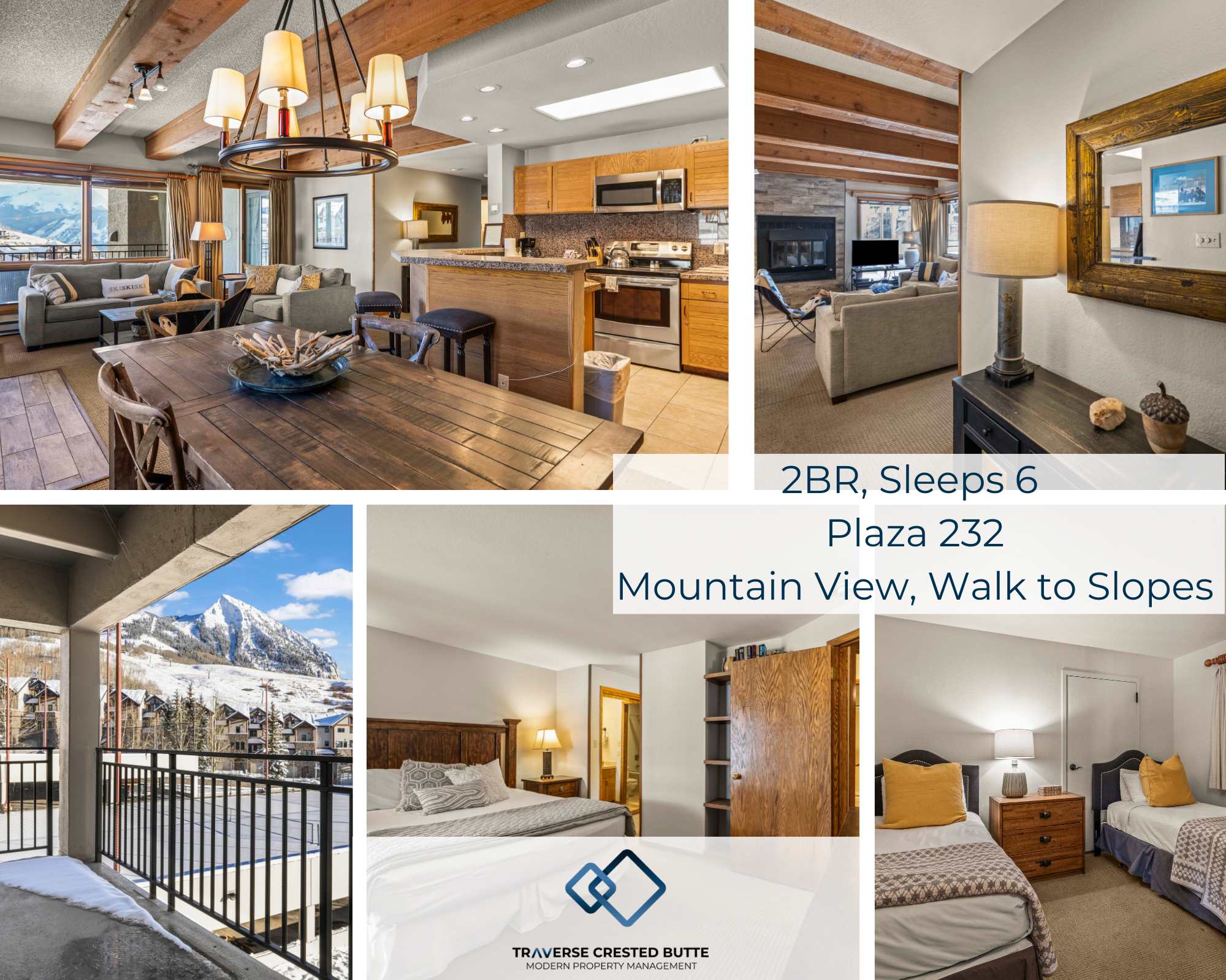 Mountain getaway at the Plaza 2 bed, 2 bath, stellar view — Crested Butte, CO — vacation rental