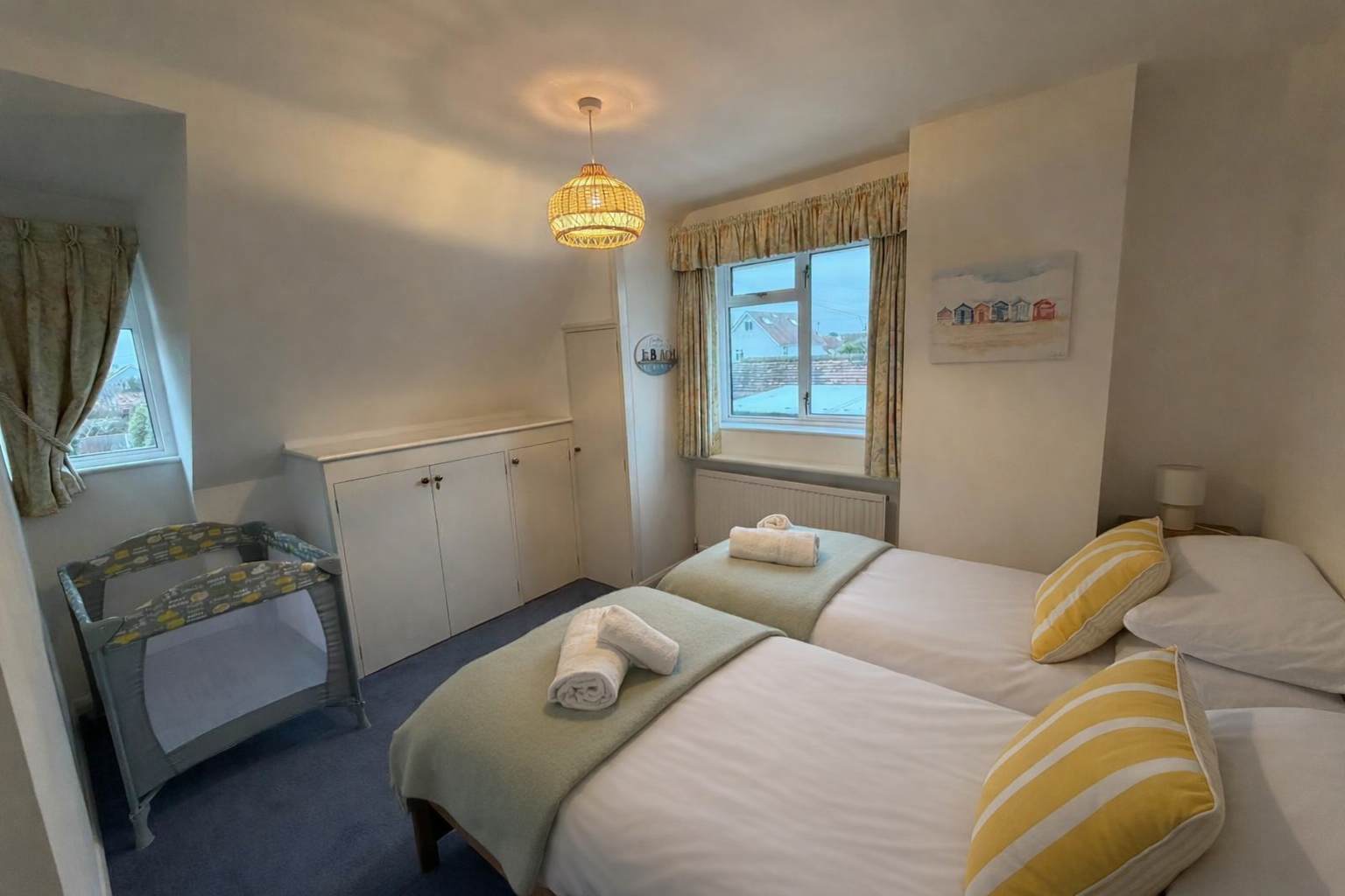 We provide a travel cot for those bringing little ones!