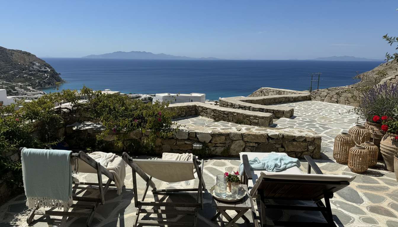 Scenic Stylish 2 Bd House Facing the Sea — holiday rental in Mykonos