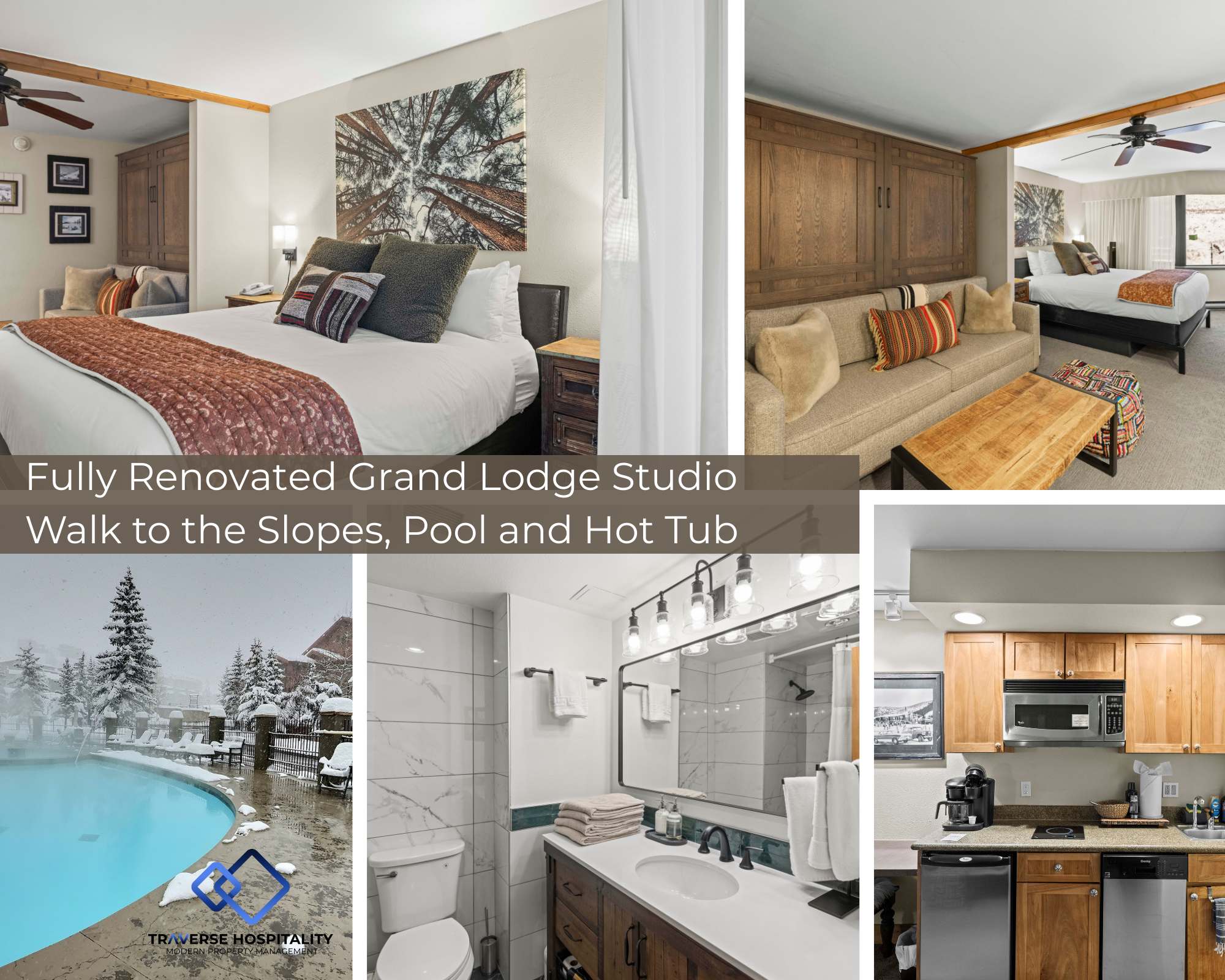 Top Floor Remodeled Studio with Pool, Hot Tub, ski in-out — Crested Butte, CO — vacation rental