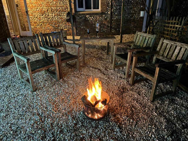 Light the fire pit and marvel at the stars on clear nights.