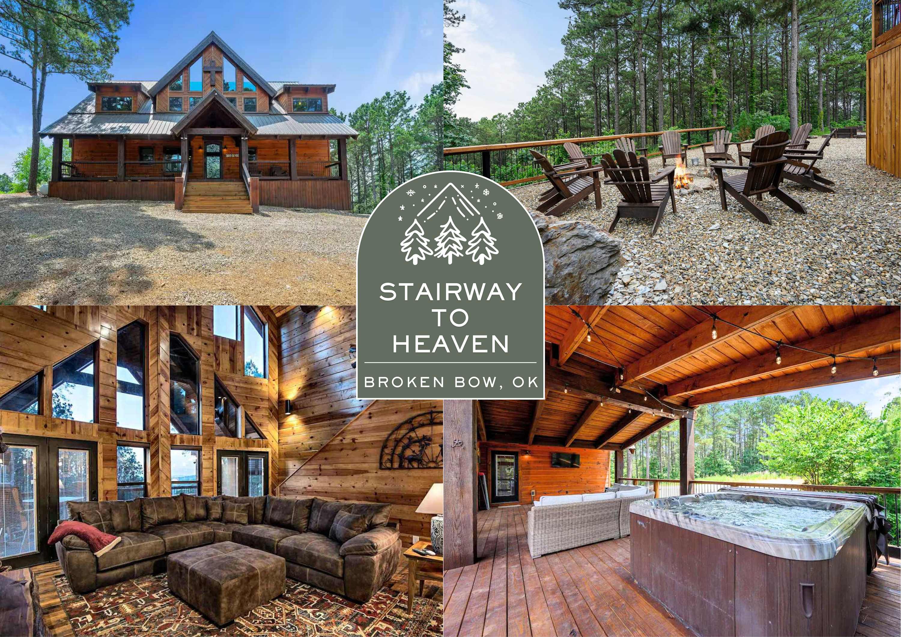 Stairway to Heaven | 7BR Luxury | Mountain views — Broken Bow, OK — vacation rental