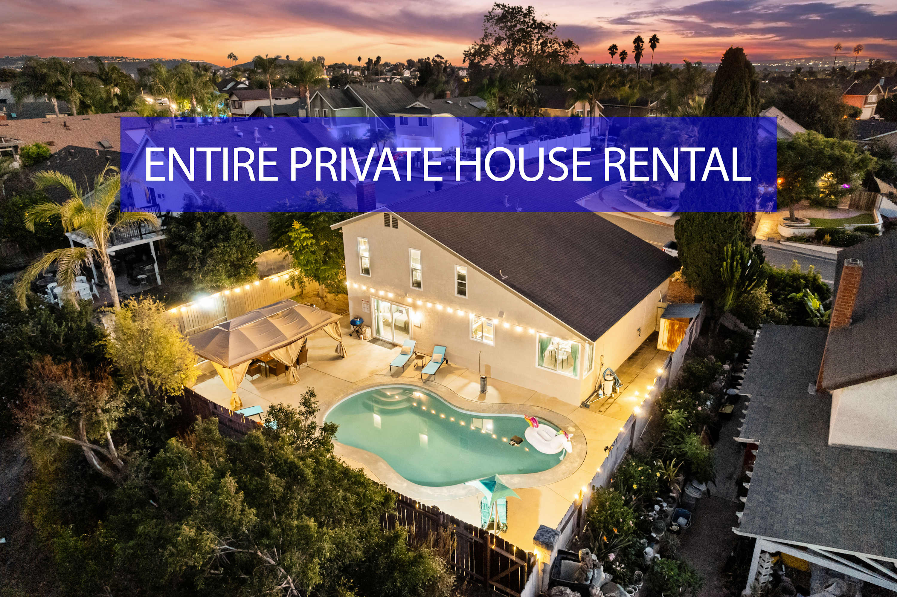 Garage, Pool, King Bed, Gated Yard in Rancho Penas — San Diego, CA — vacation rental