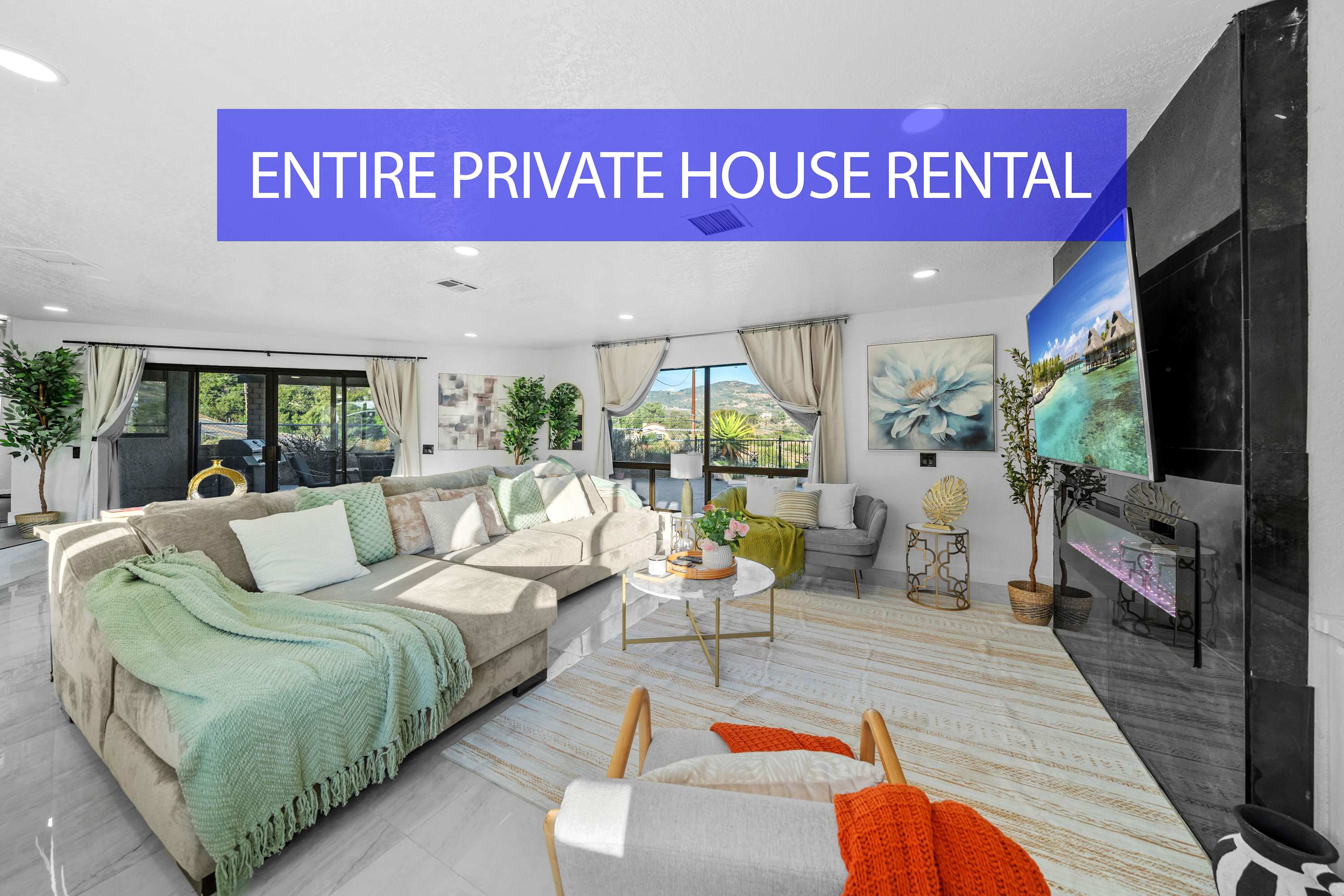 3BR/2Bth Mountain View, 2500 sqft, KingBed, Garage — Jamul, CA — vacation rental