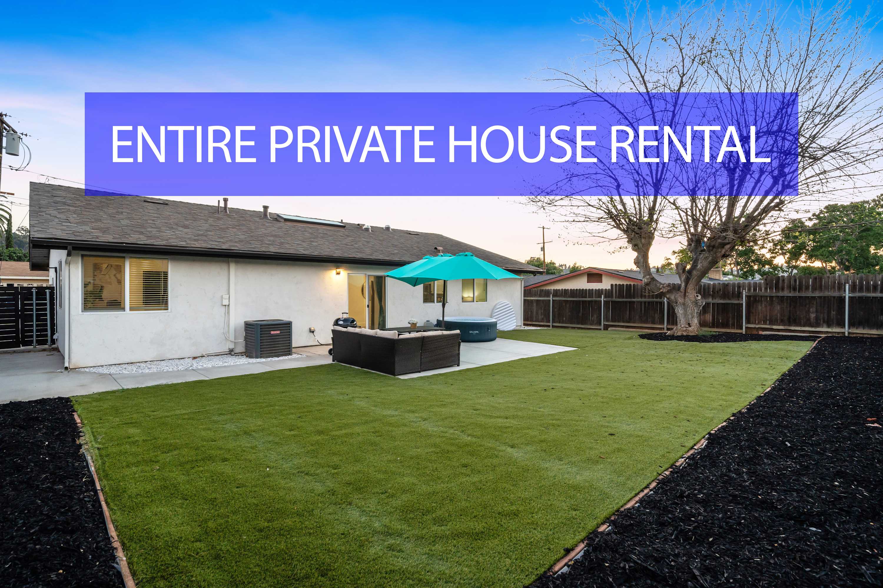 4BR, HotTub, King Bed, Garage, Gate Backyard/Ranch — El Cajon, CA — vacation rental